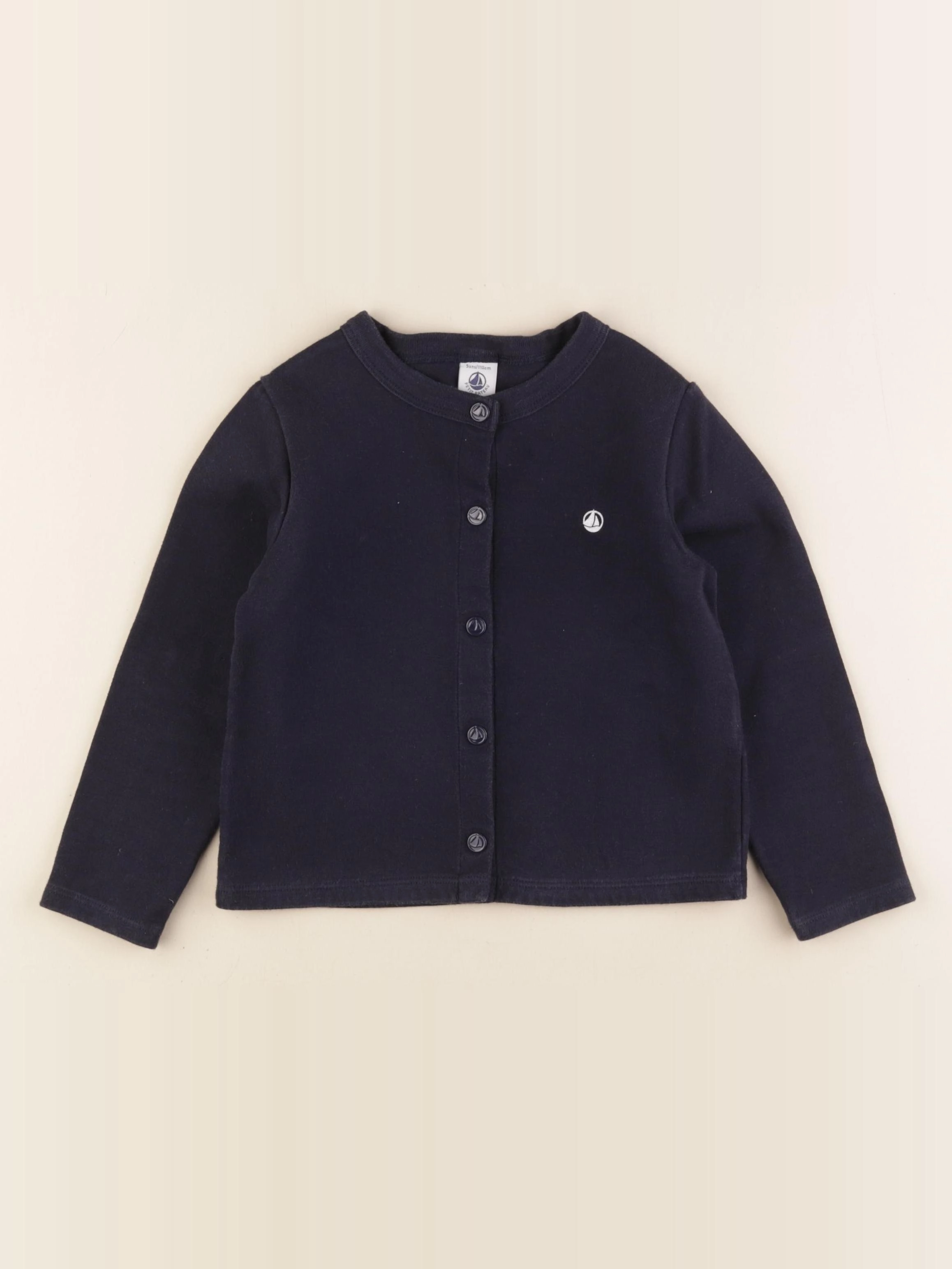 Petit Bateau - sweat bleu - 5 ans