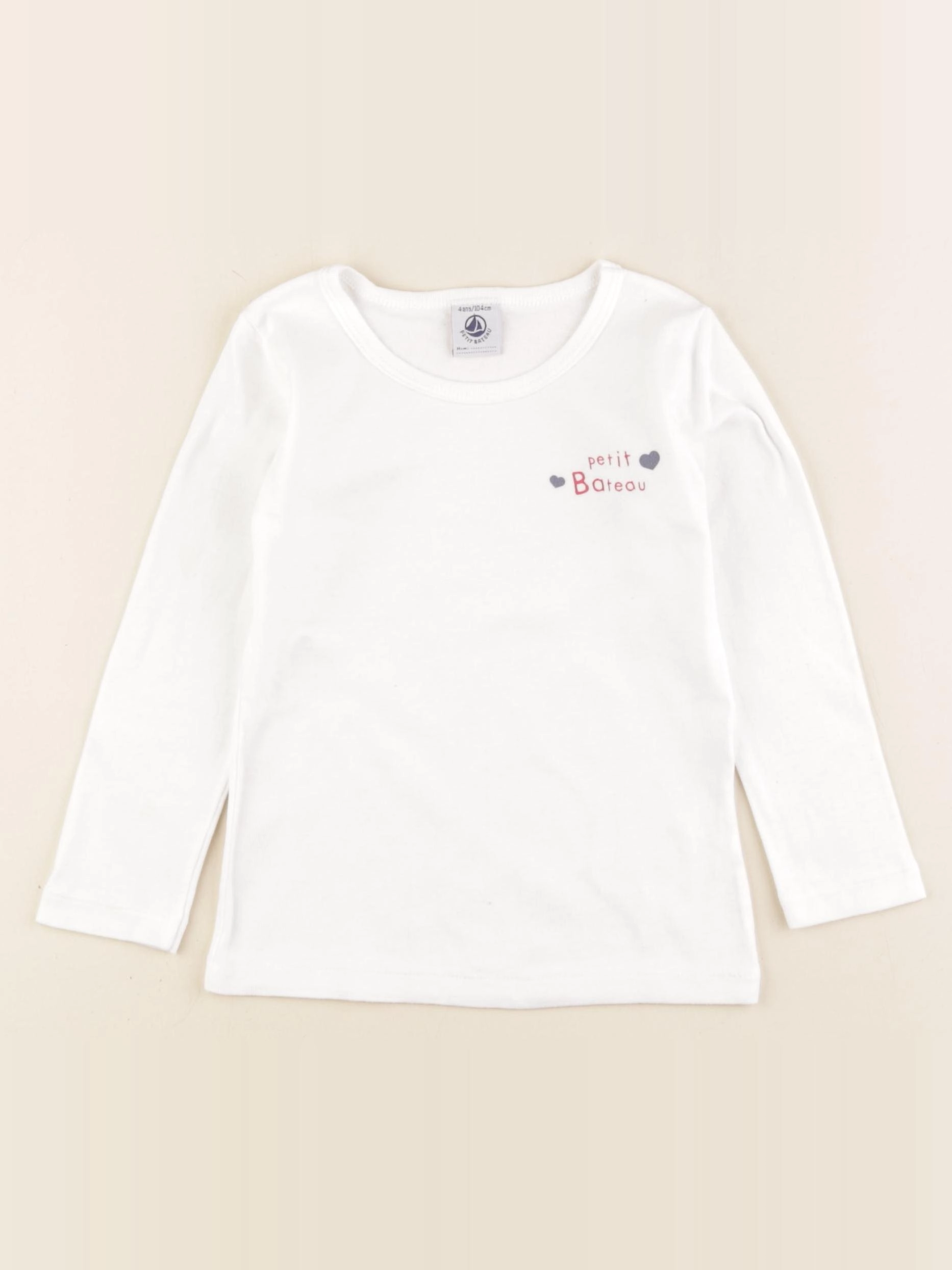 Petit Bateau - maillot de corps blanc - 4 ans