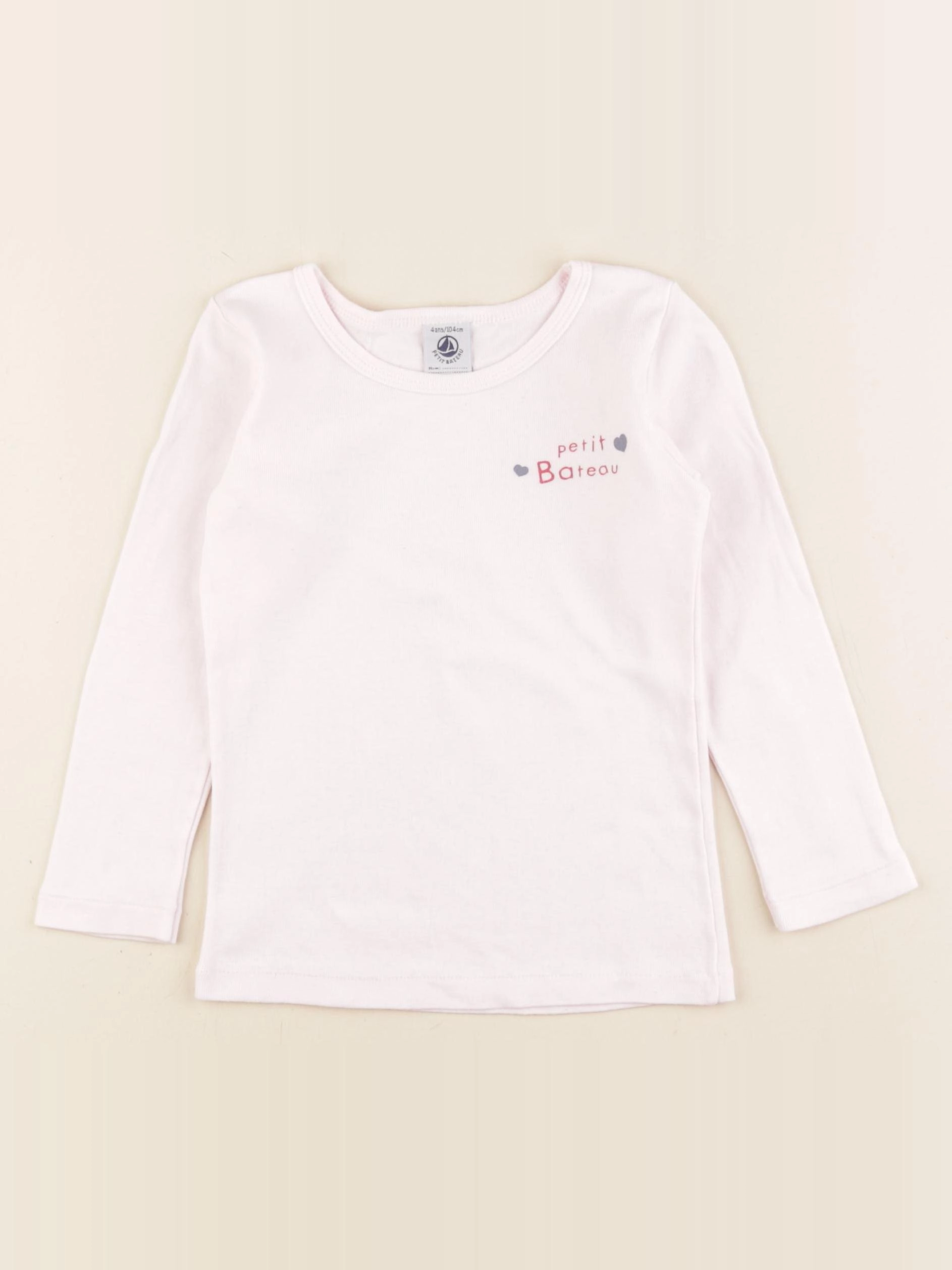 Petit Bateau - maillot de corps rose - 4 ans