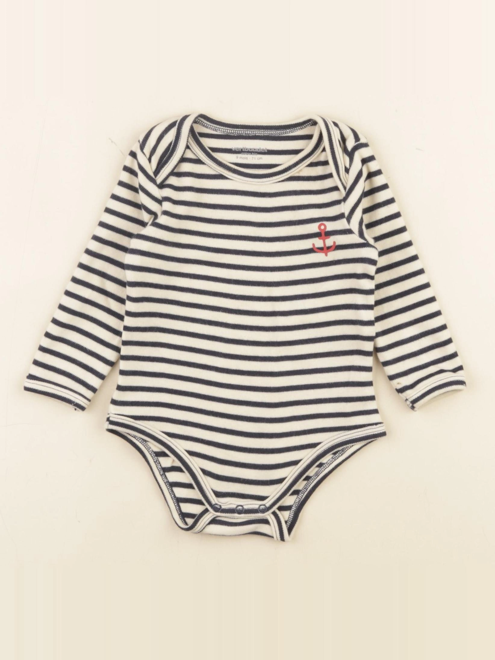 Vertbaudet - body beige - 9 mois