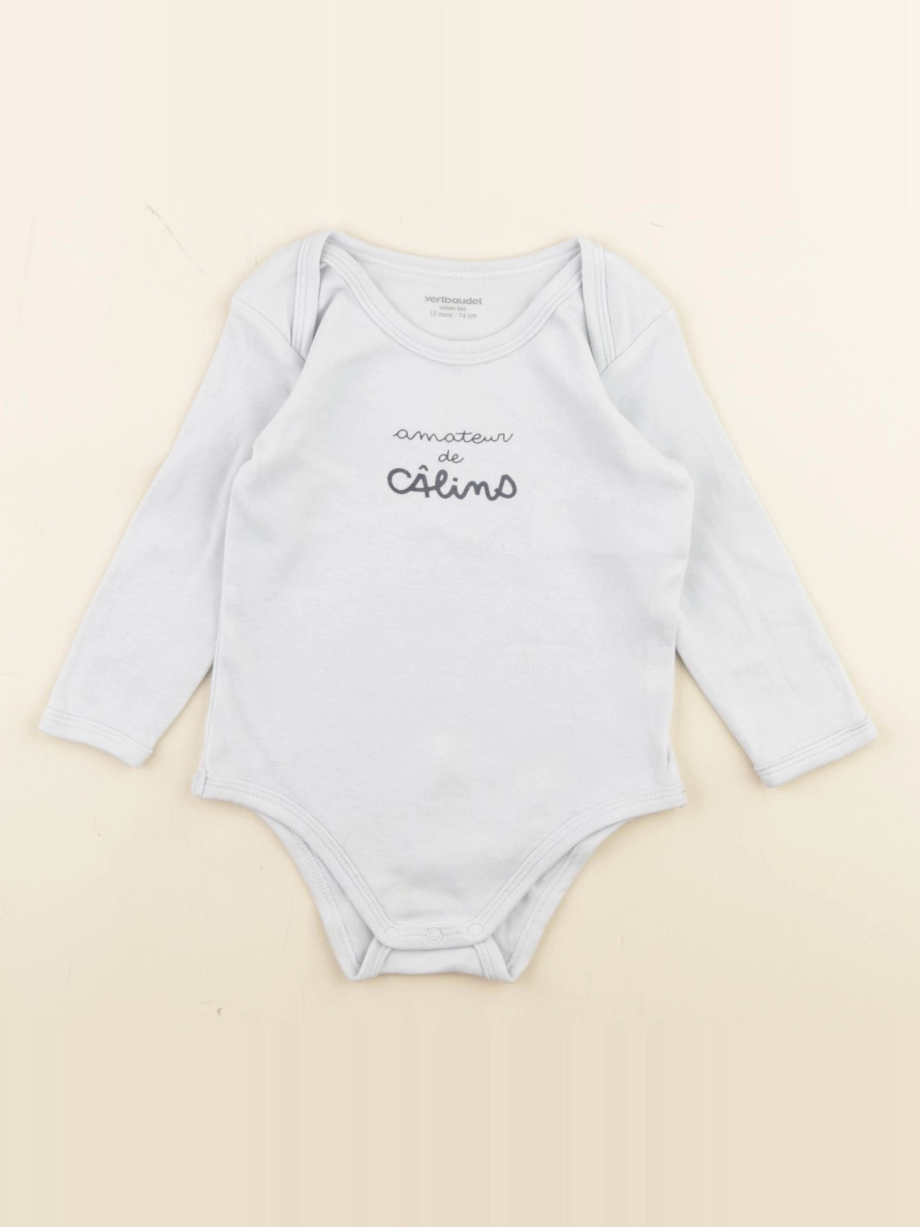 Vertbaudet - body bleu - 12 mois