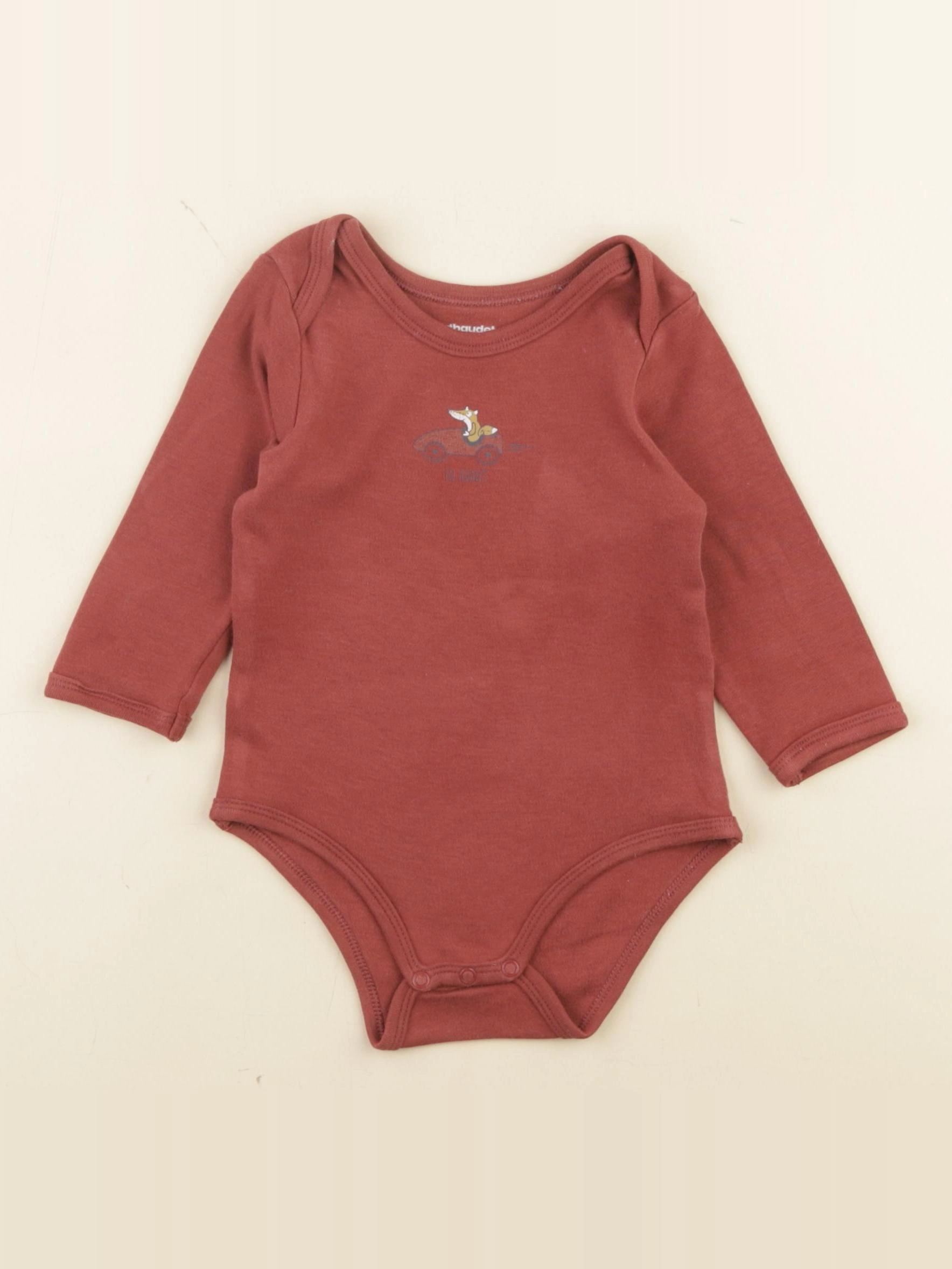 Vertbaudet - body rouge - 12 mois