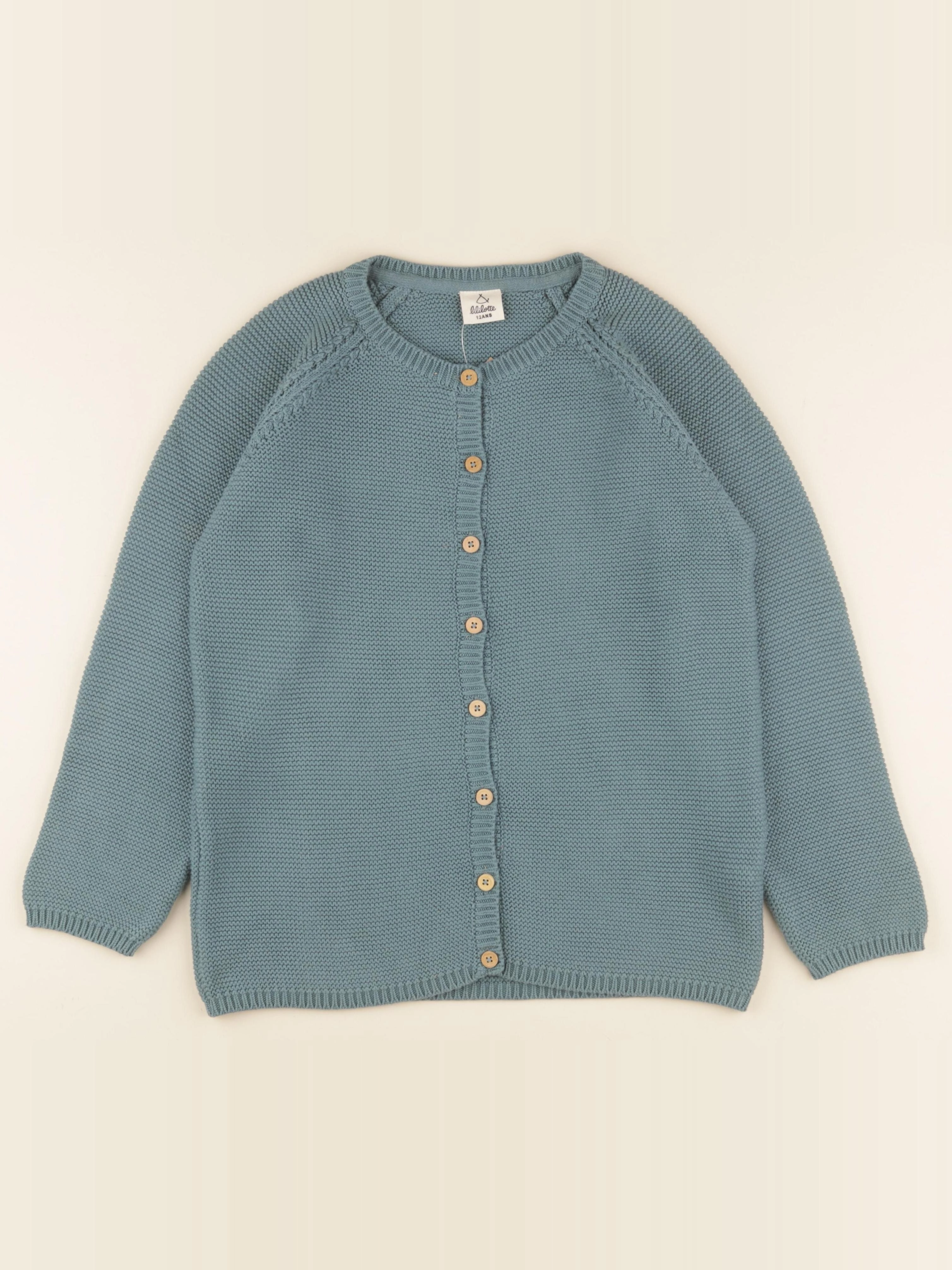 Lililotte - gilet Victoria bleu tempête - 12 ans