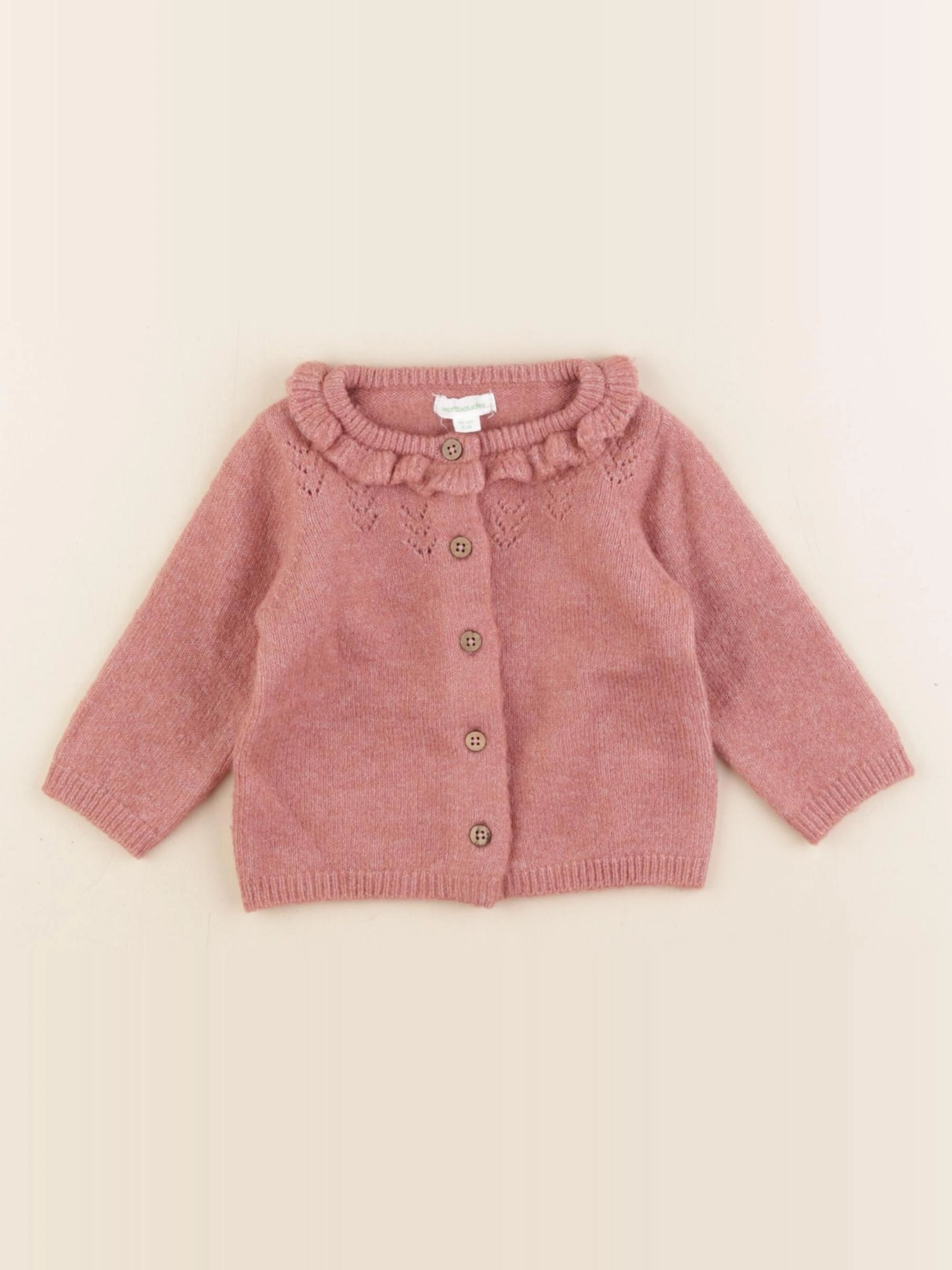 Vertbaudet - gilet rose - 3 mois