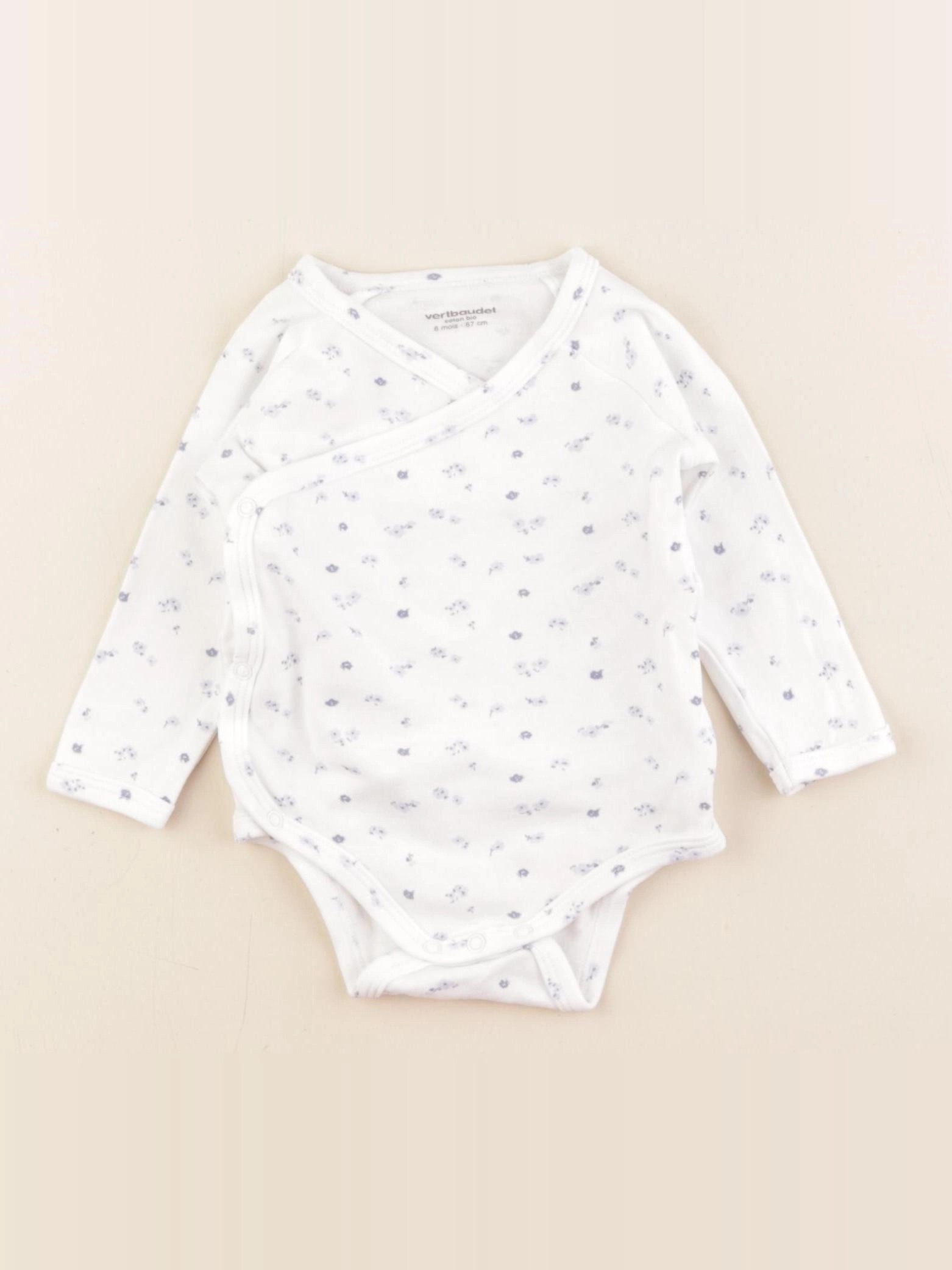 Vertbaudet - body bleu - 6 mois