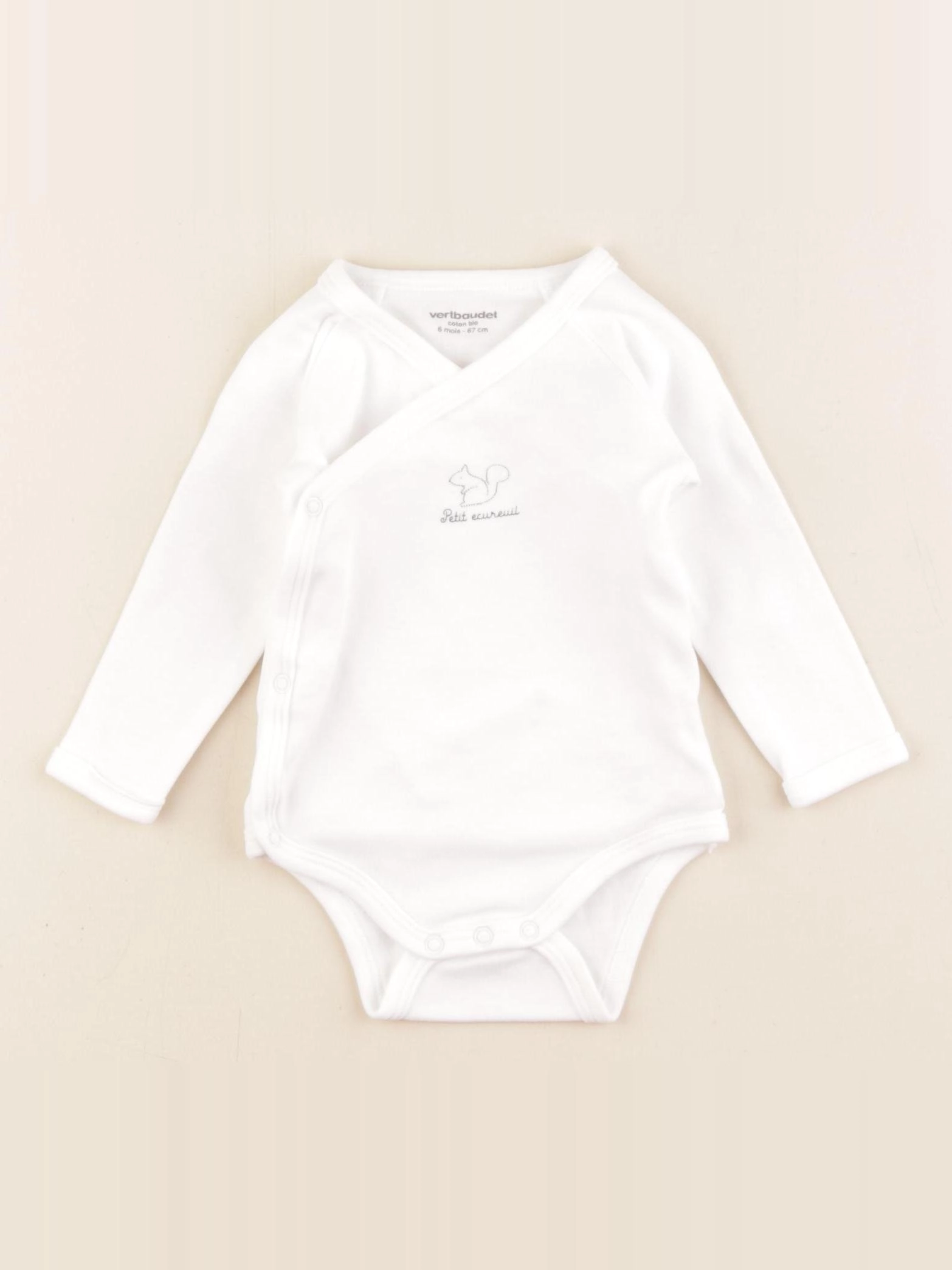 Vertbaudet - body blanc - 6 mois