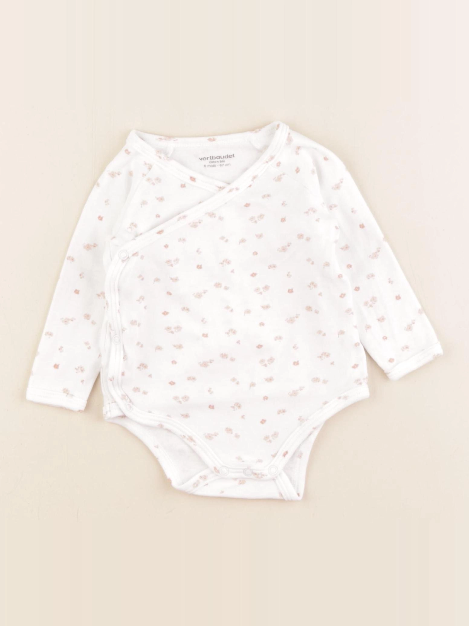 Vertbaudet - body rose - 6 mois