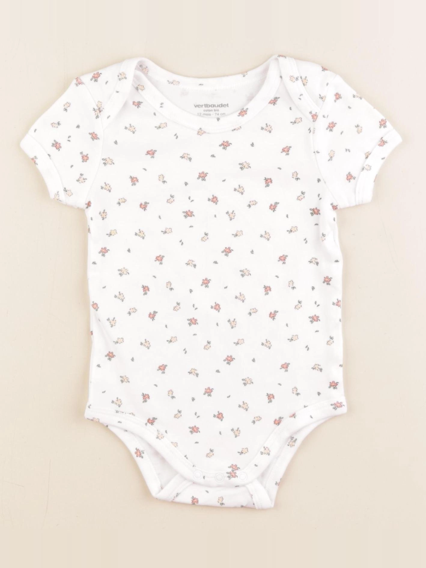 Vertbaudet - body rose - 12 mois