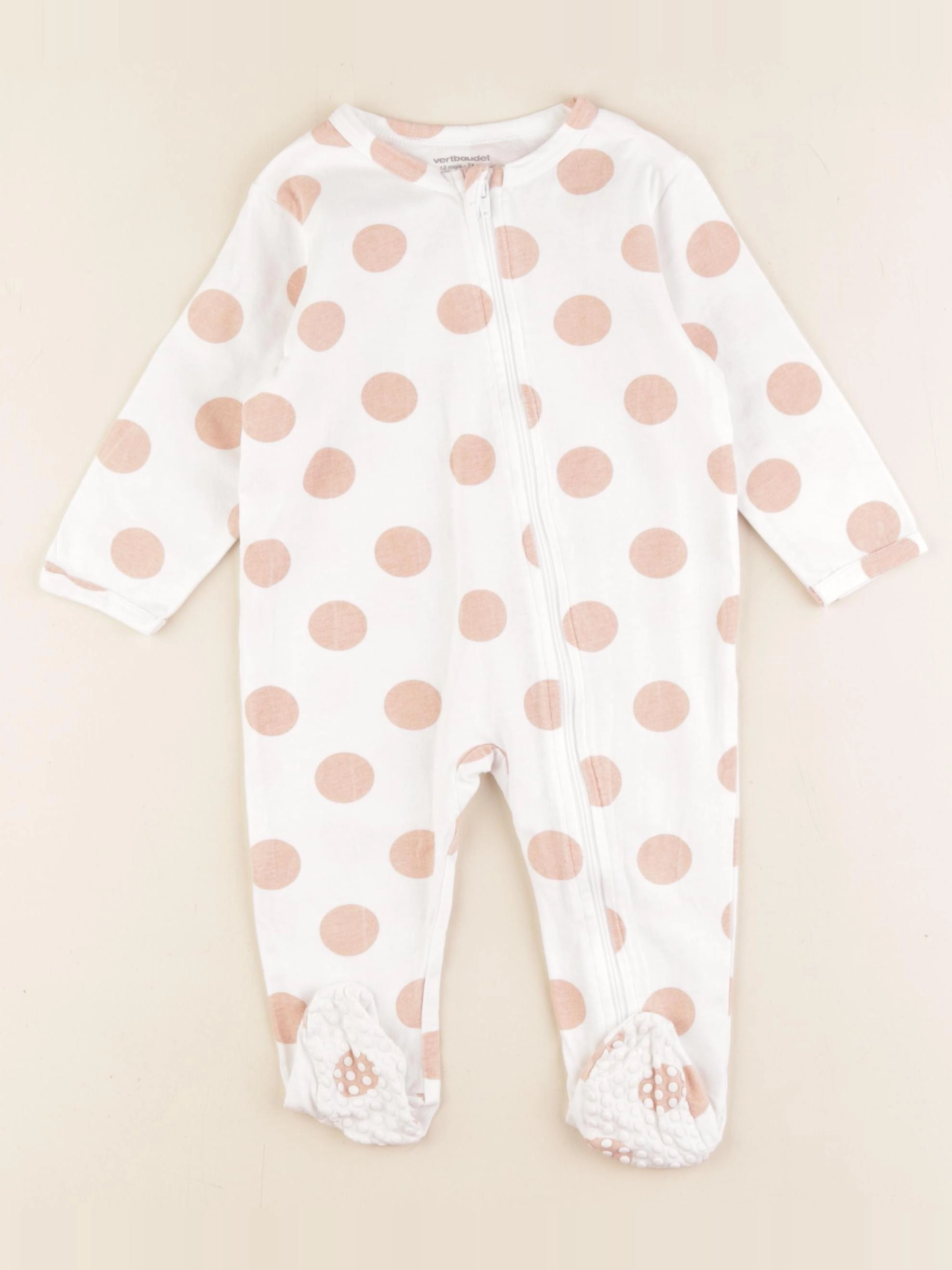 Vertbaudet - pyjama coton rose - 12 mois