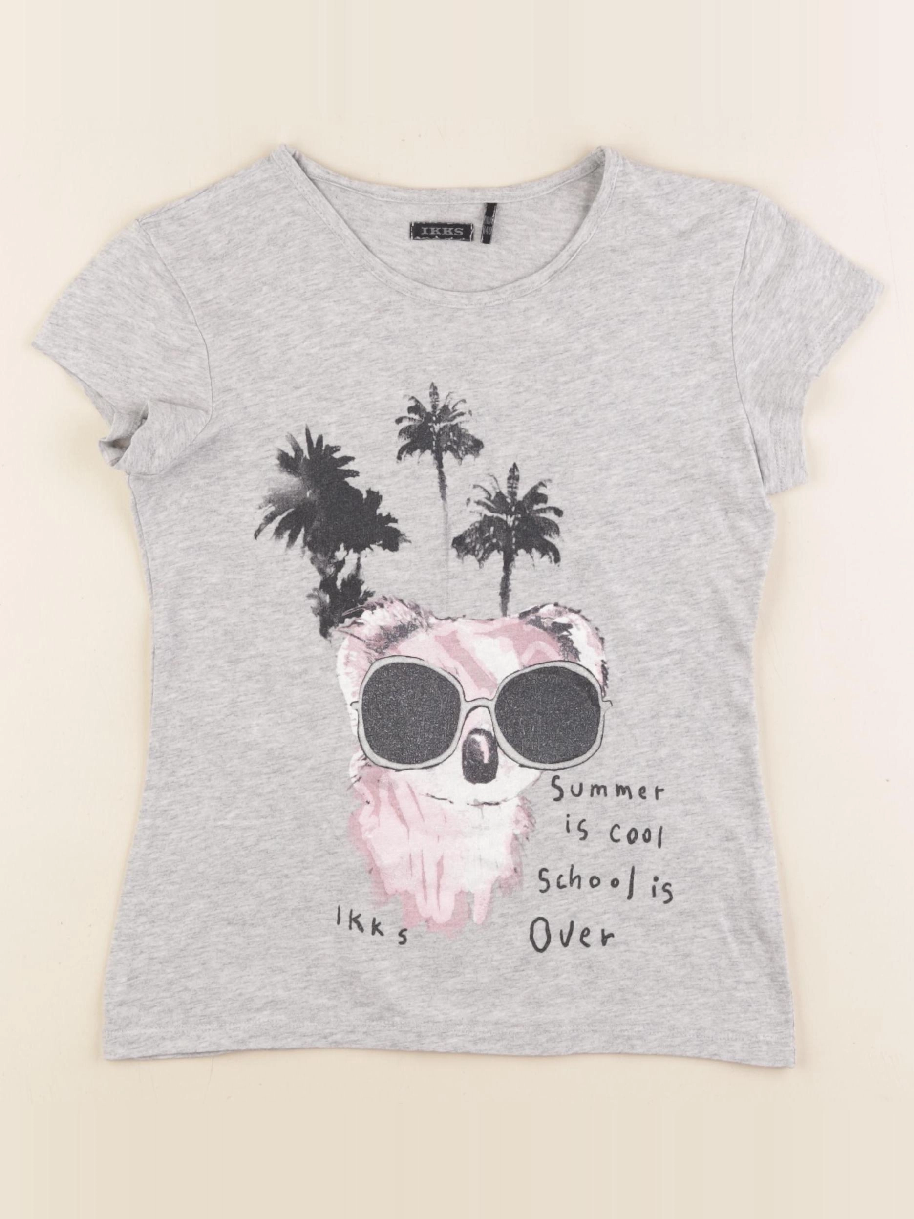 IKKS - tee-shirt gris - 10 ans