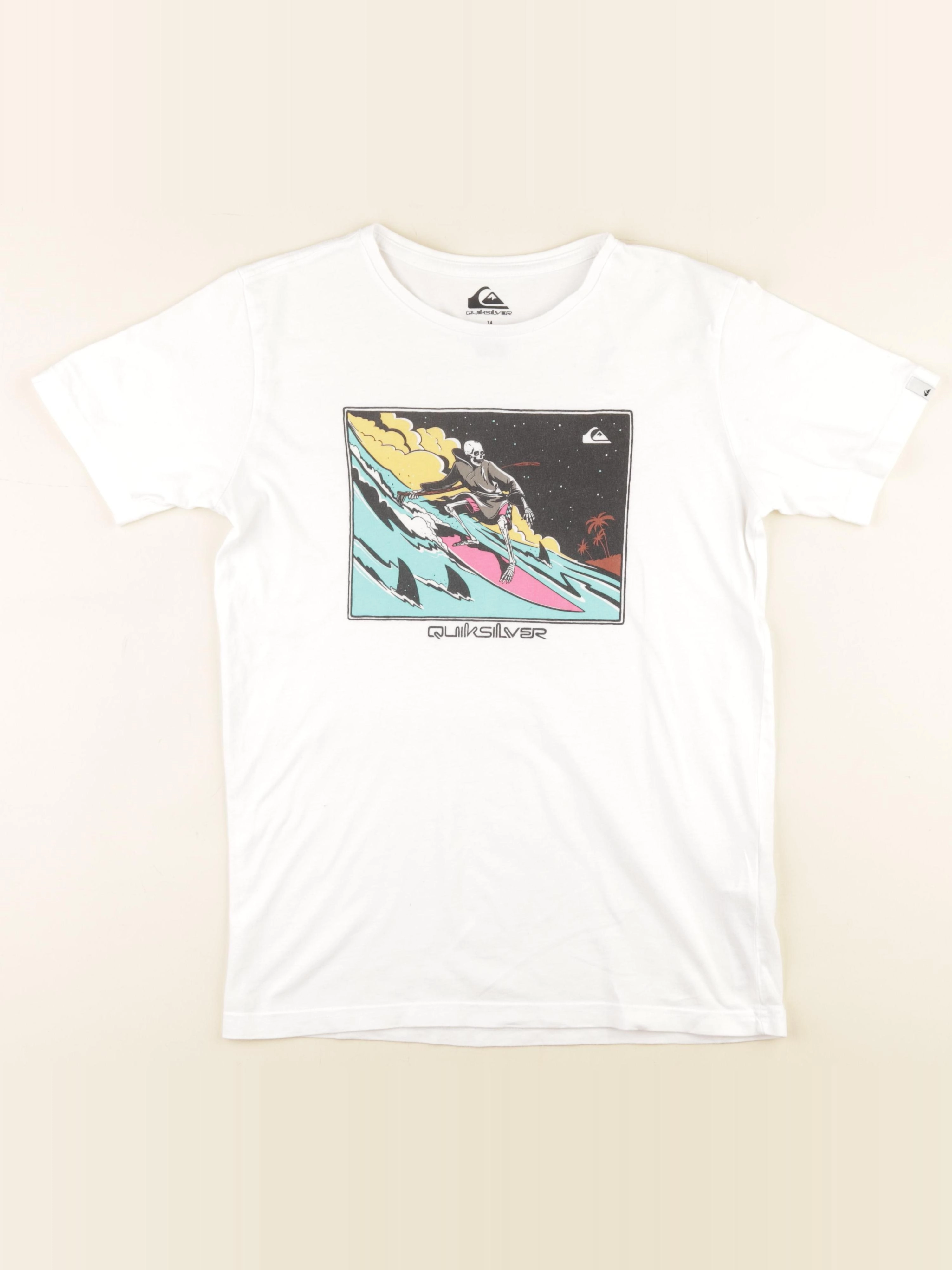 Quiksilver - tee-shirt blanc - 14 ans