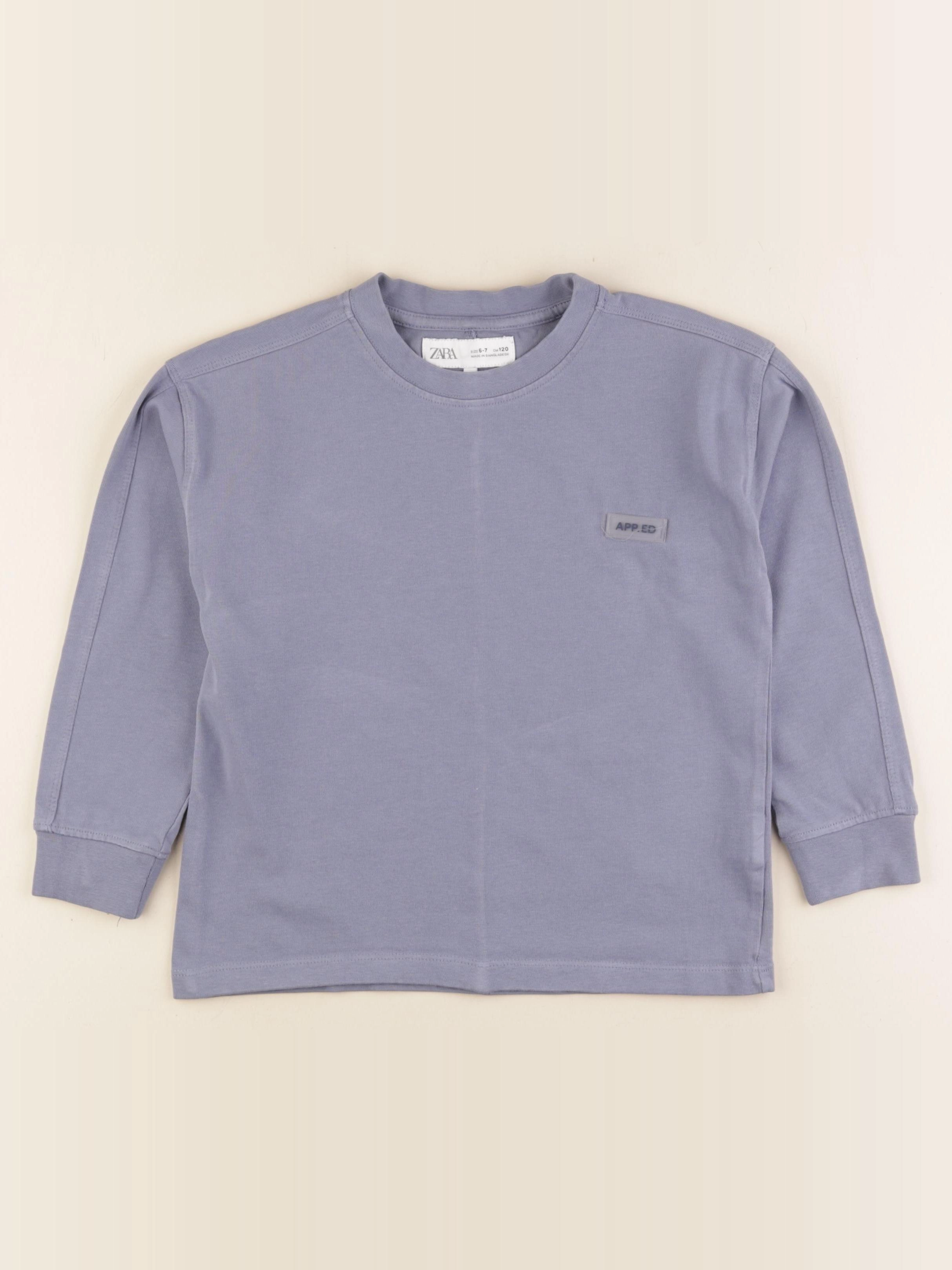 Zara - tee-shirt bleu - 6/7 ans