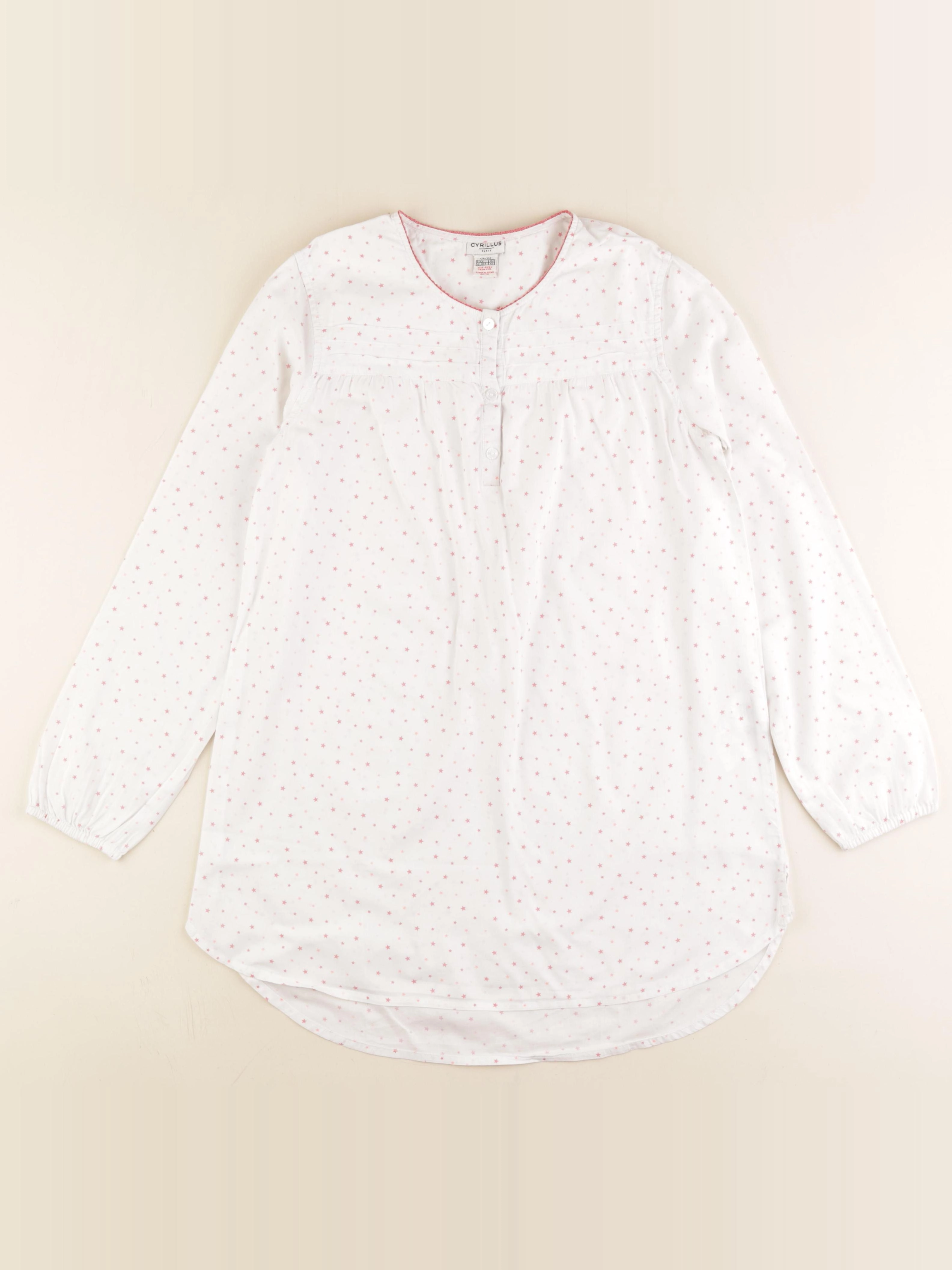 Cyrillus - chemise de nuit coton blanc - 12 ans