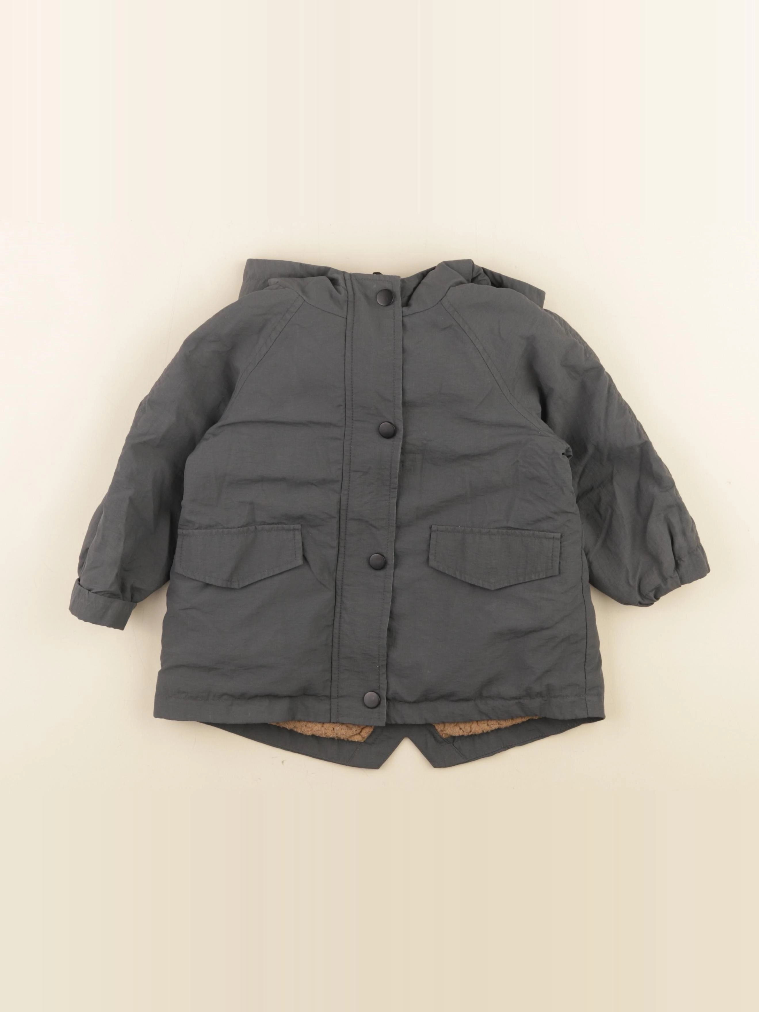 Zara - veste doublé gris - 18/24 mois