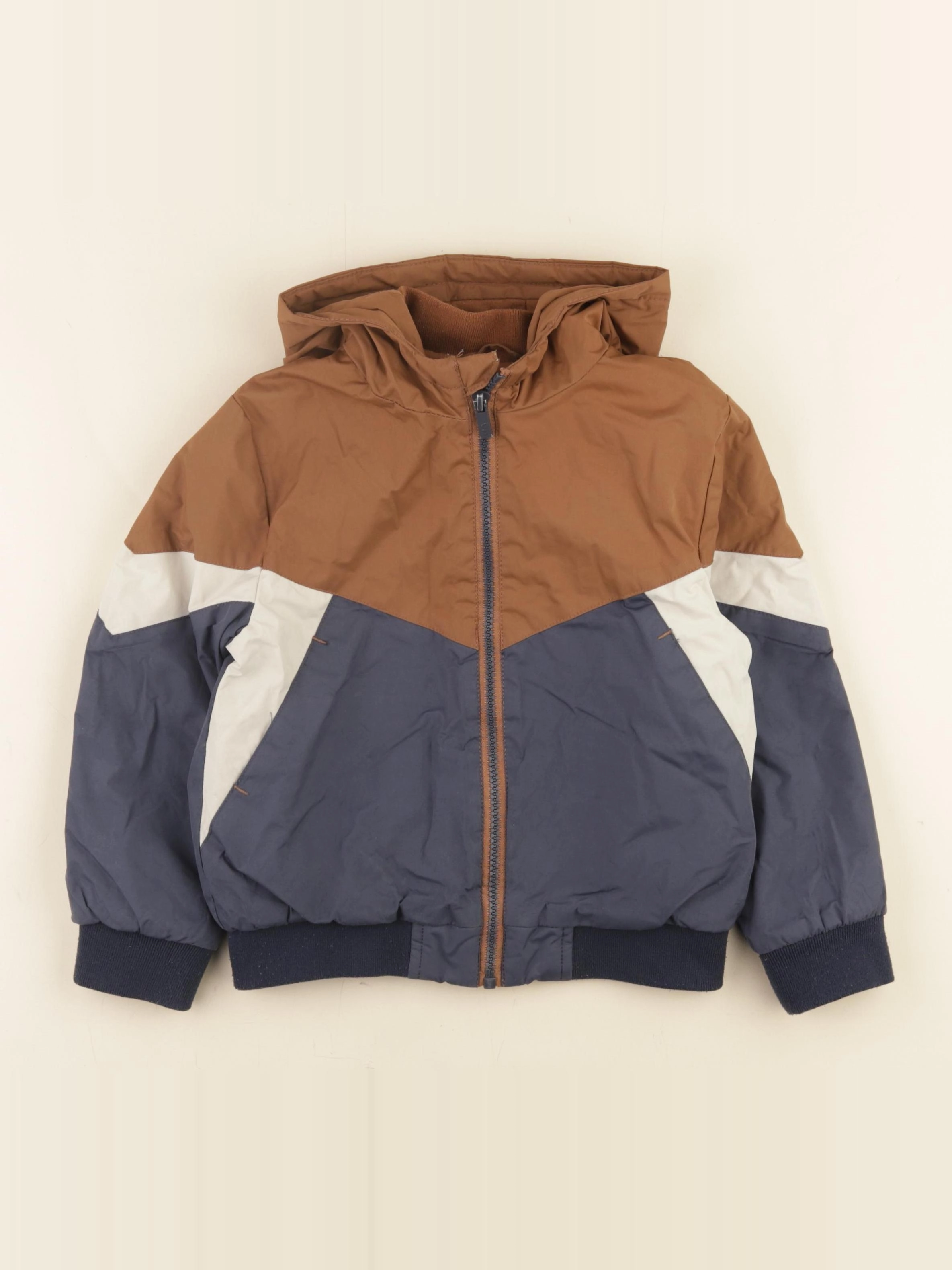 Vertbaudet - veste marron, bleu - 5 ans