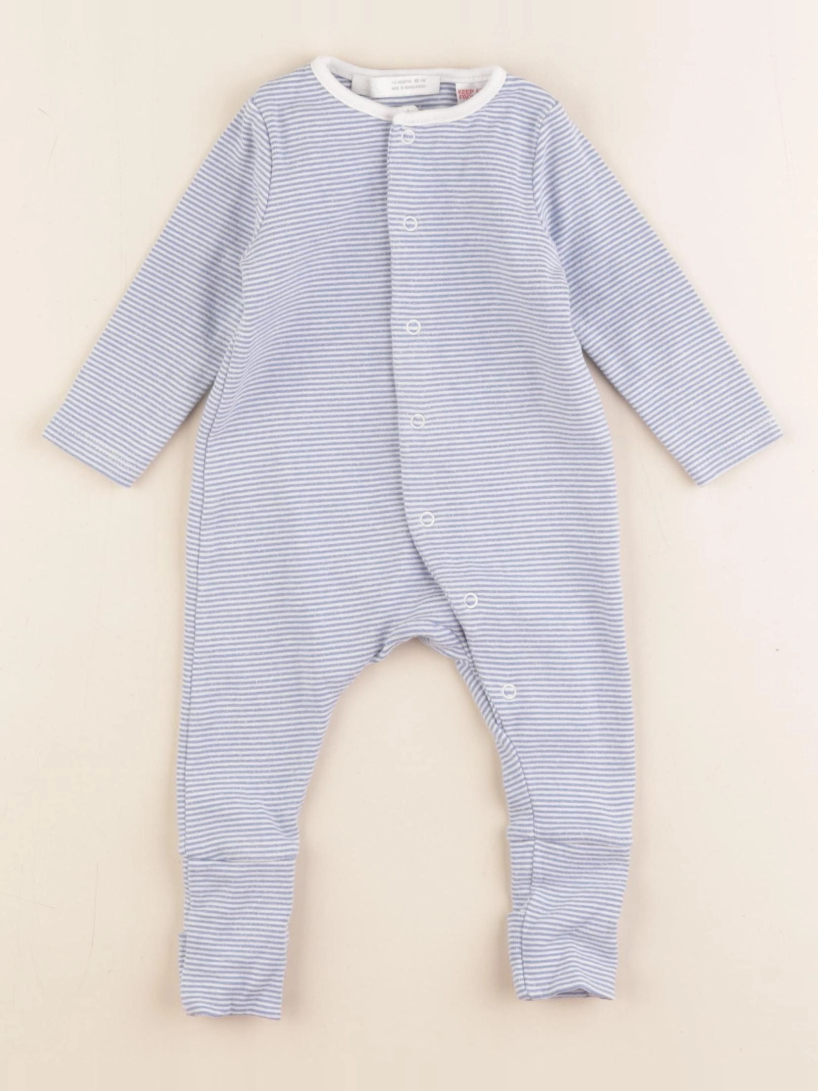 Zara - pyjama coton bleu - 1/3 mois