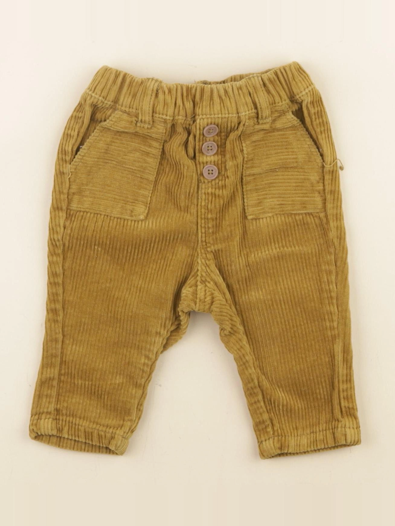 Vertbaudet - pantalon jaune - 3 mois