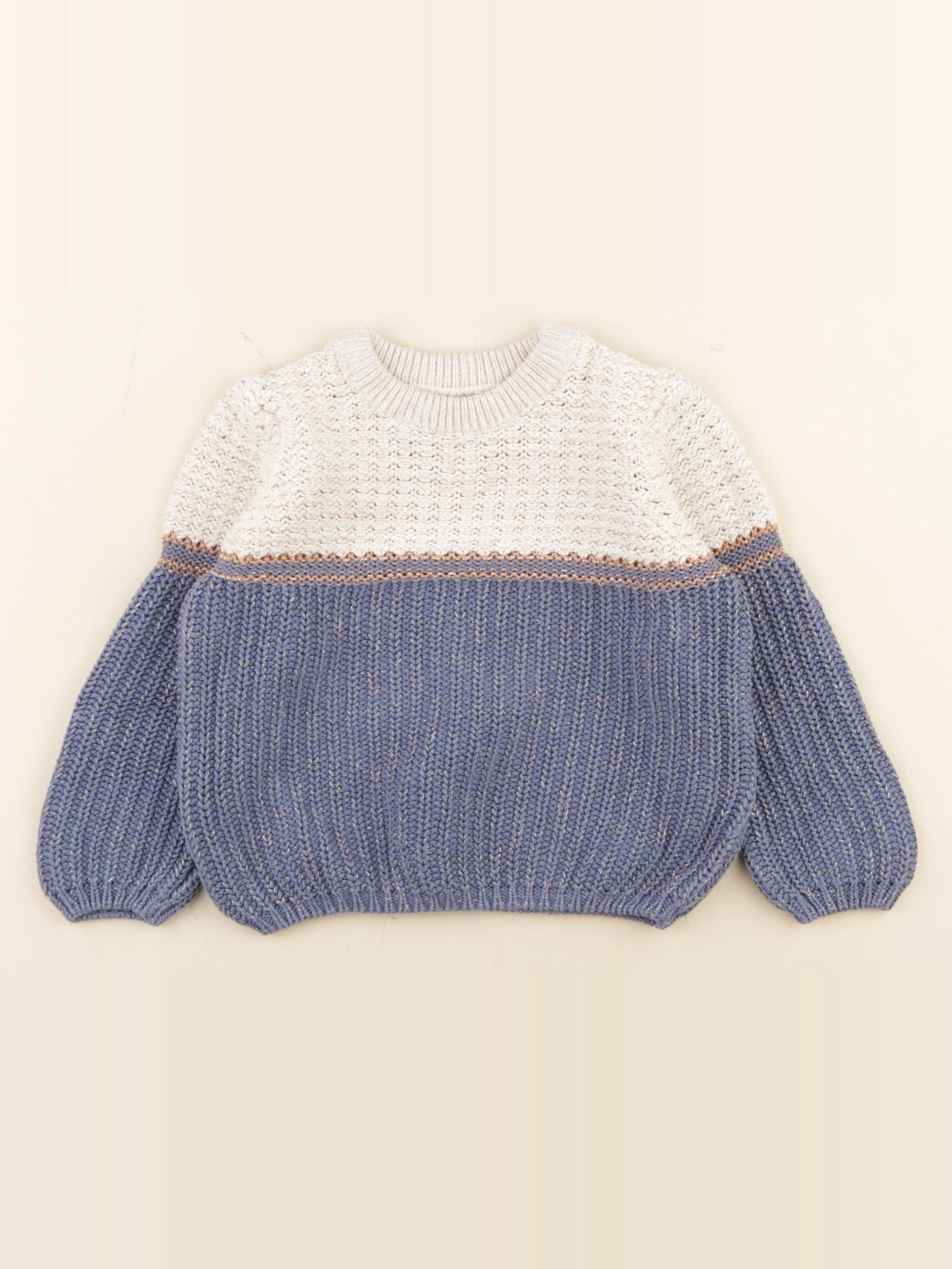 Storytelling - pull bleu, blanc - 2 ans