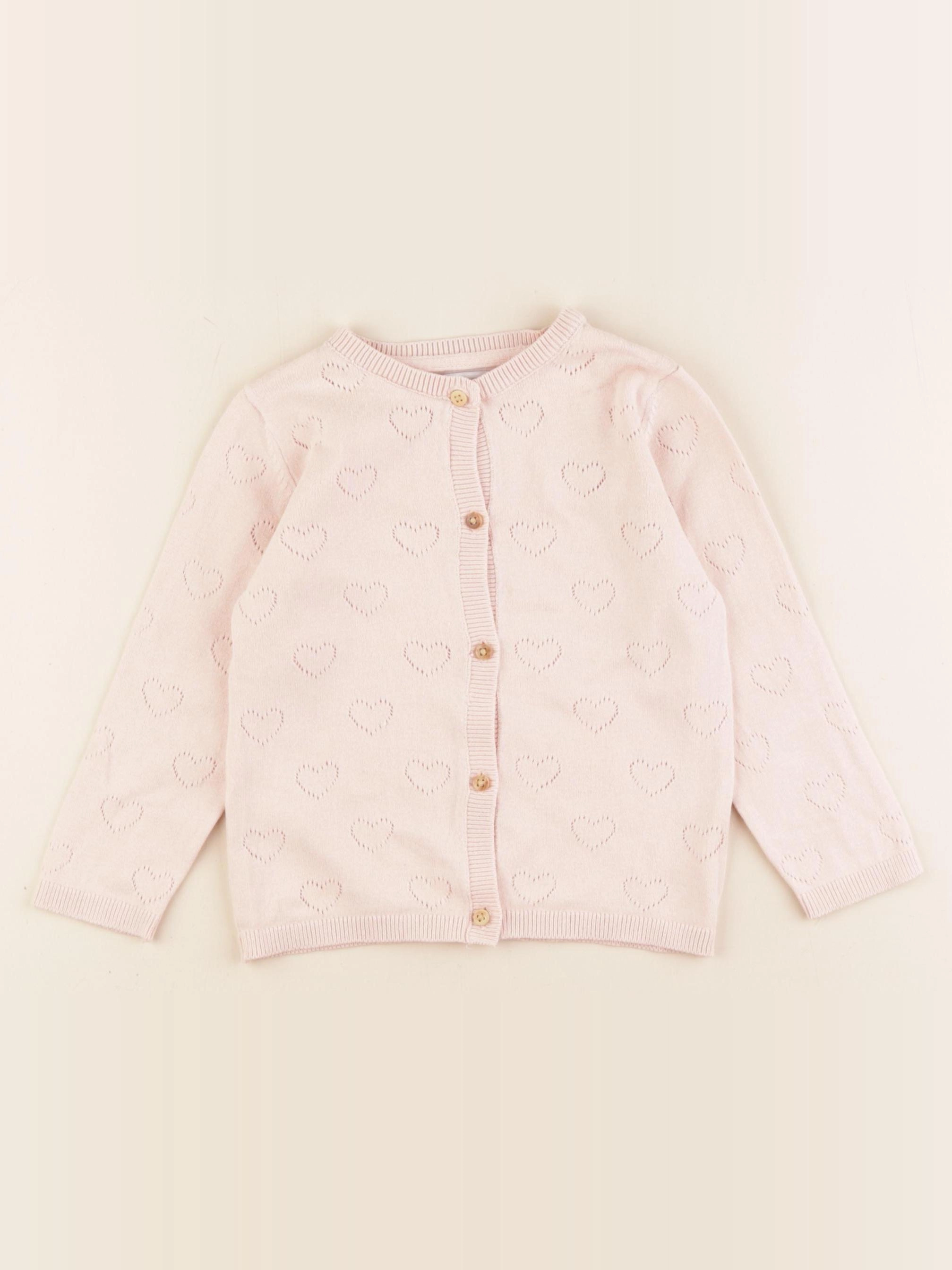 Vertbaudet - gilet rose - 24 mois