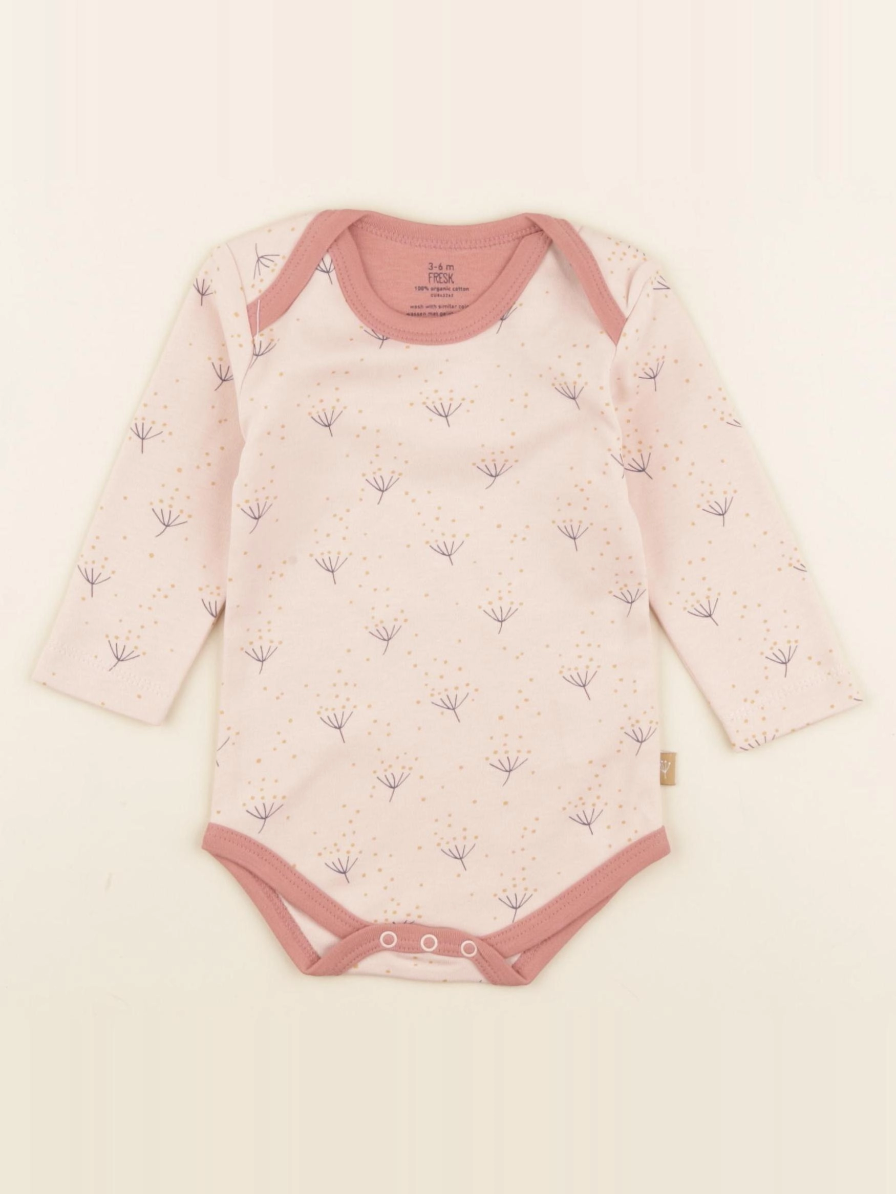 Fresk - body Fleurs rose - 0/3 mois
