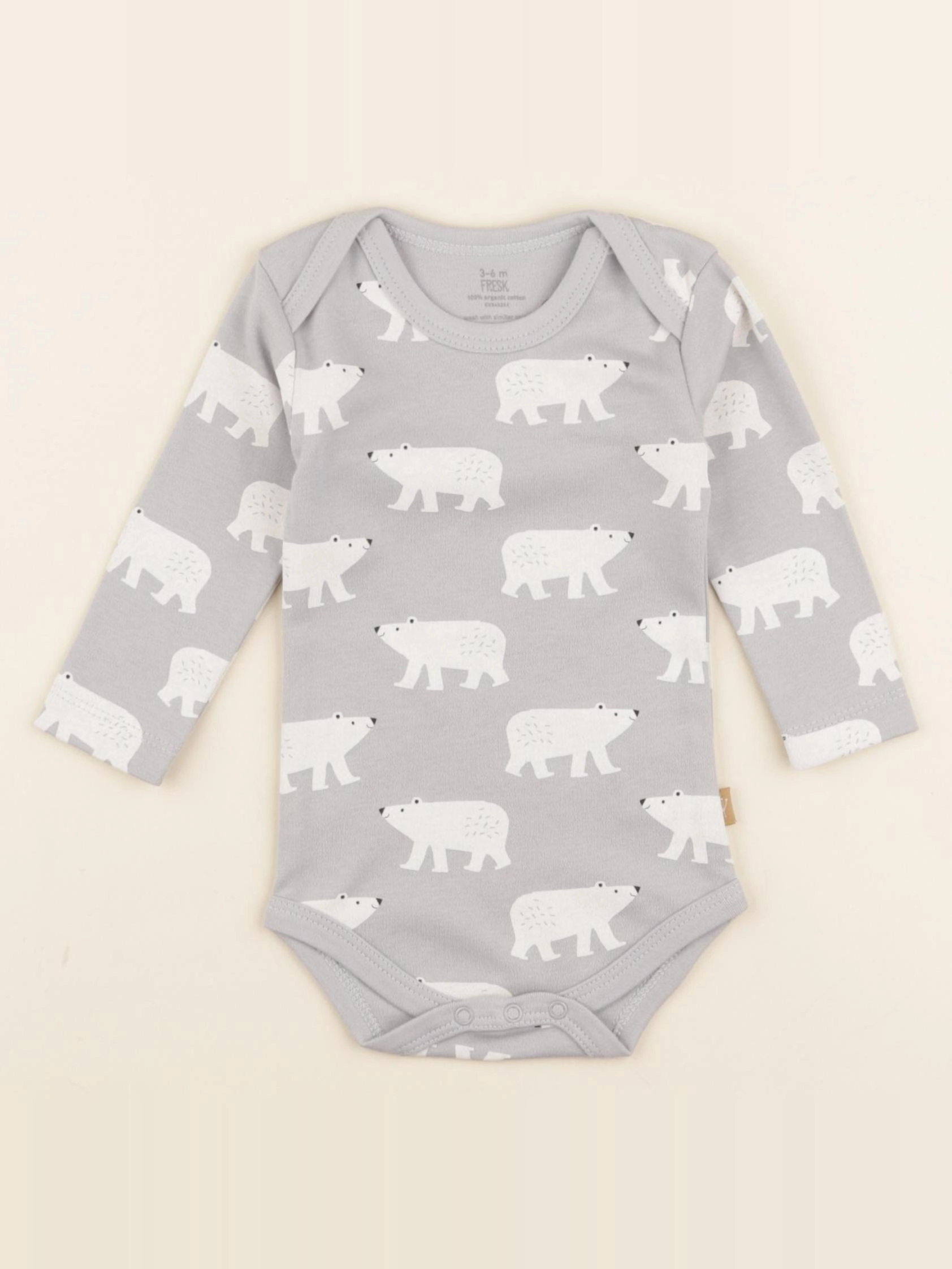 Fresk - body Ours polaire gris - 0/3 mois