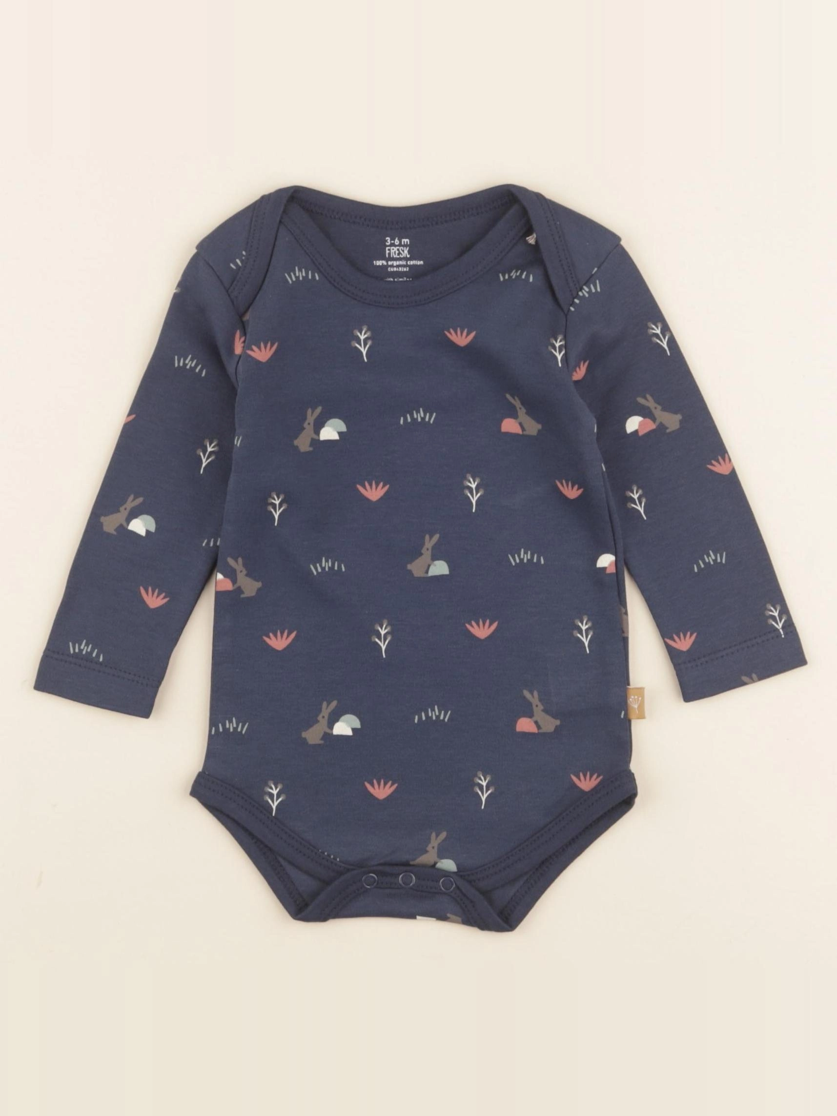 Fresk - body Lapins bleu - 0/3 mois