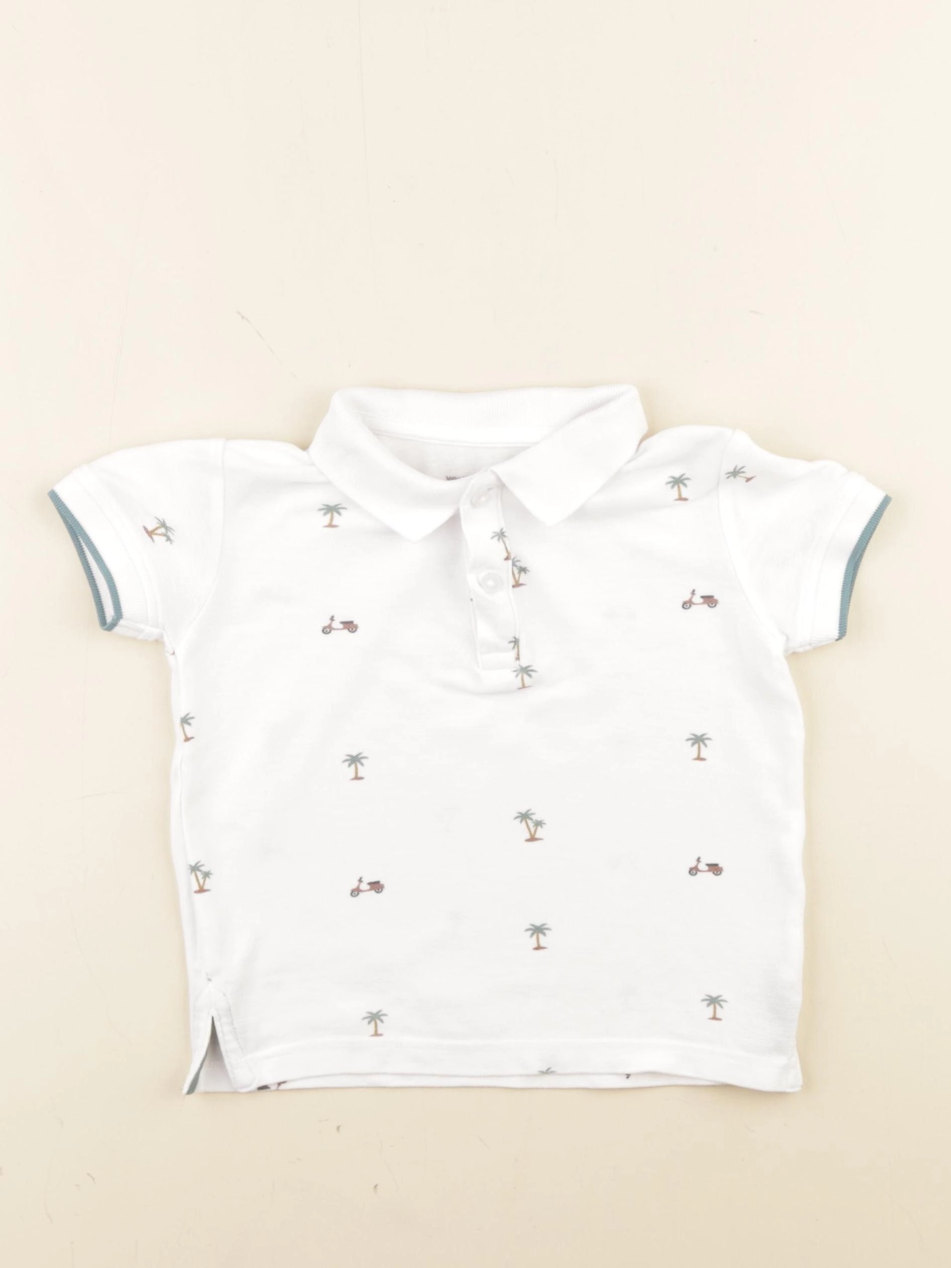 Vertbaudet - polo blanc - 3 ans