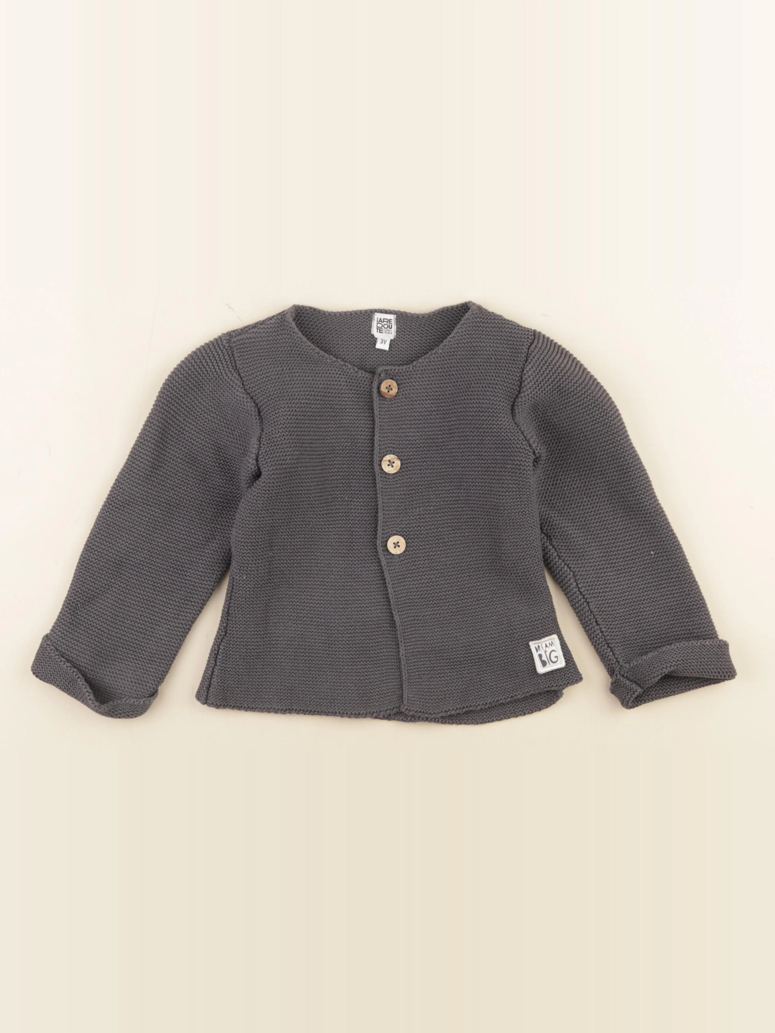 La Redoute - gilet gris - 3 ans