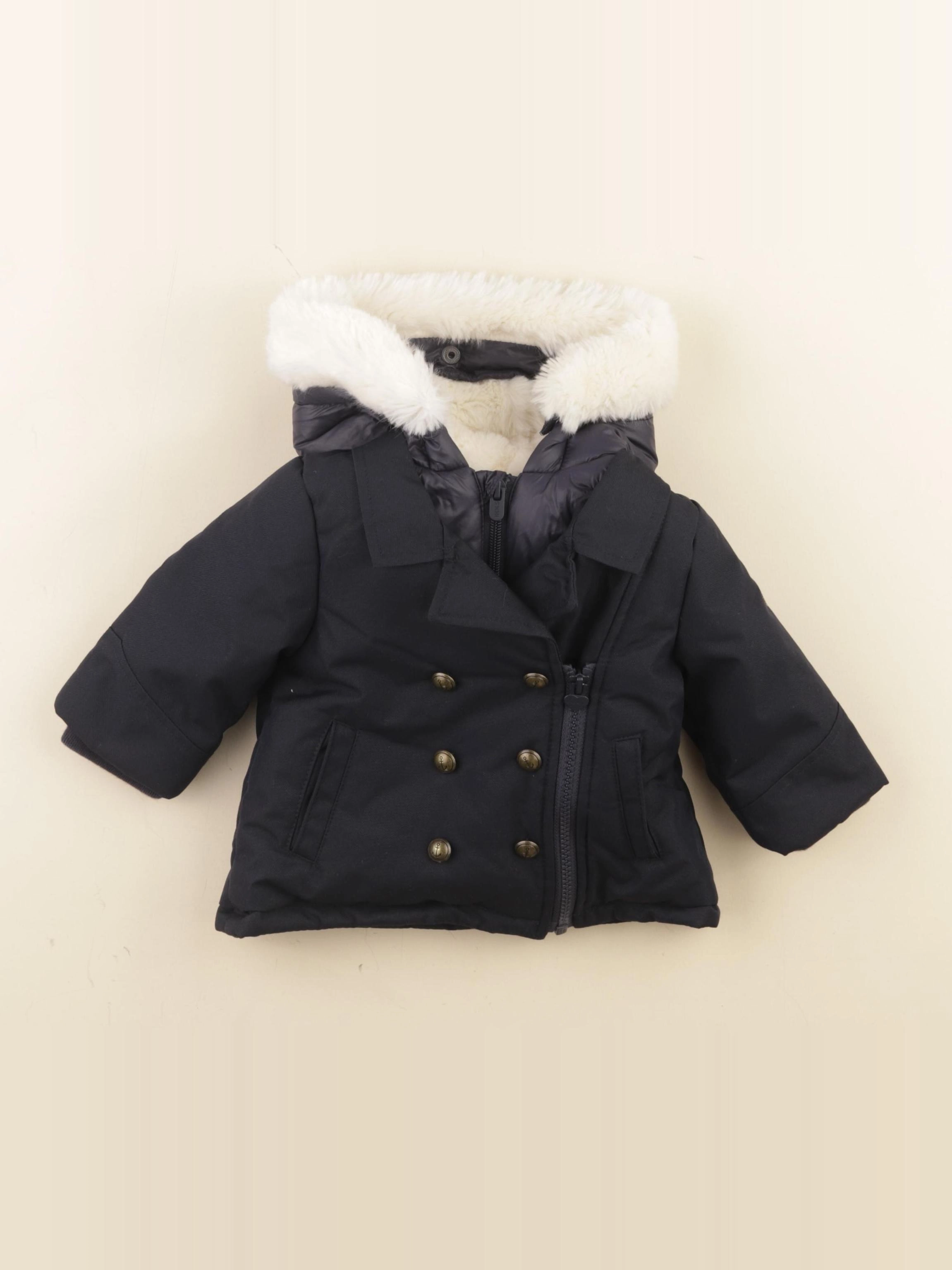 IKKS - parka bleu - 6 mois