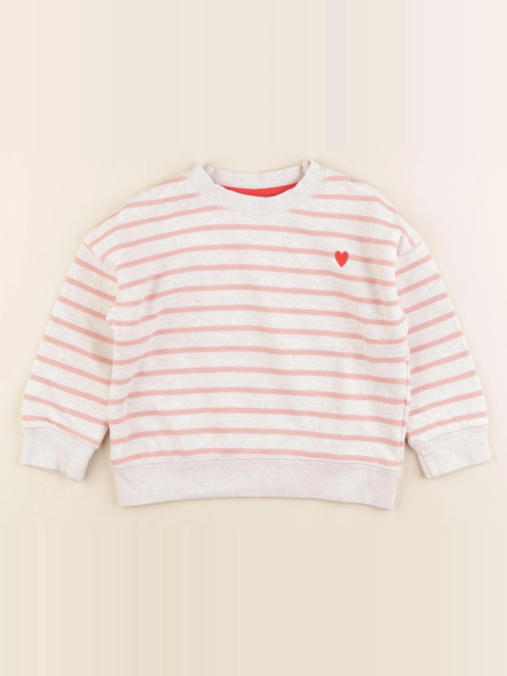 Monoprix - sweat rose - 3 ans