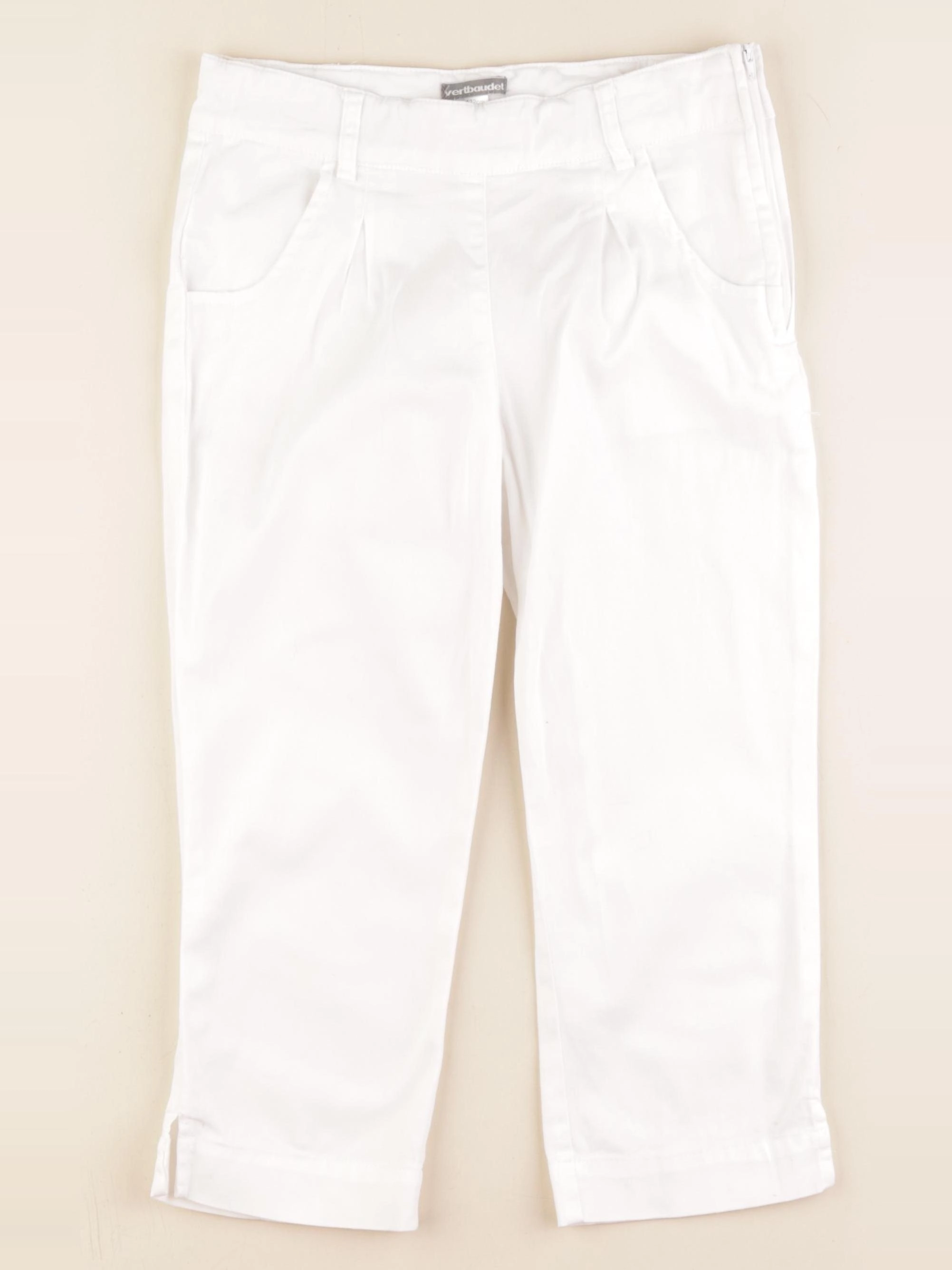 Vertbaudet - pantalon blanc - 9 ans