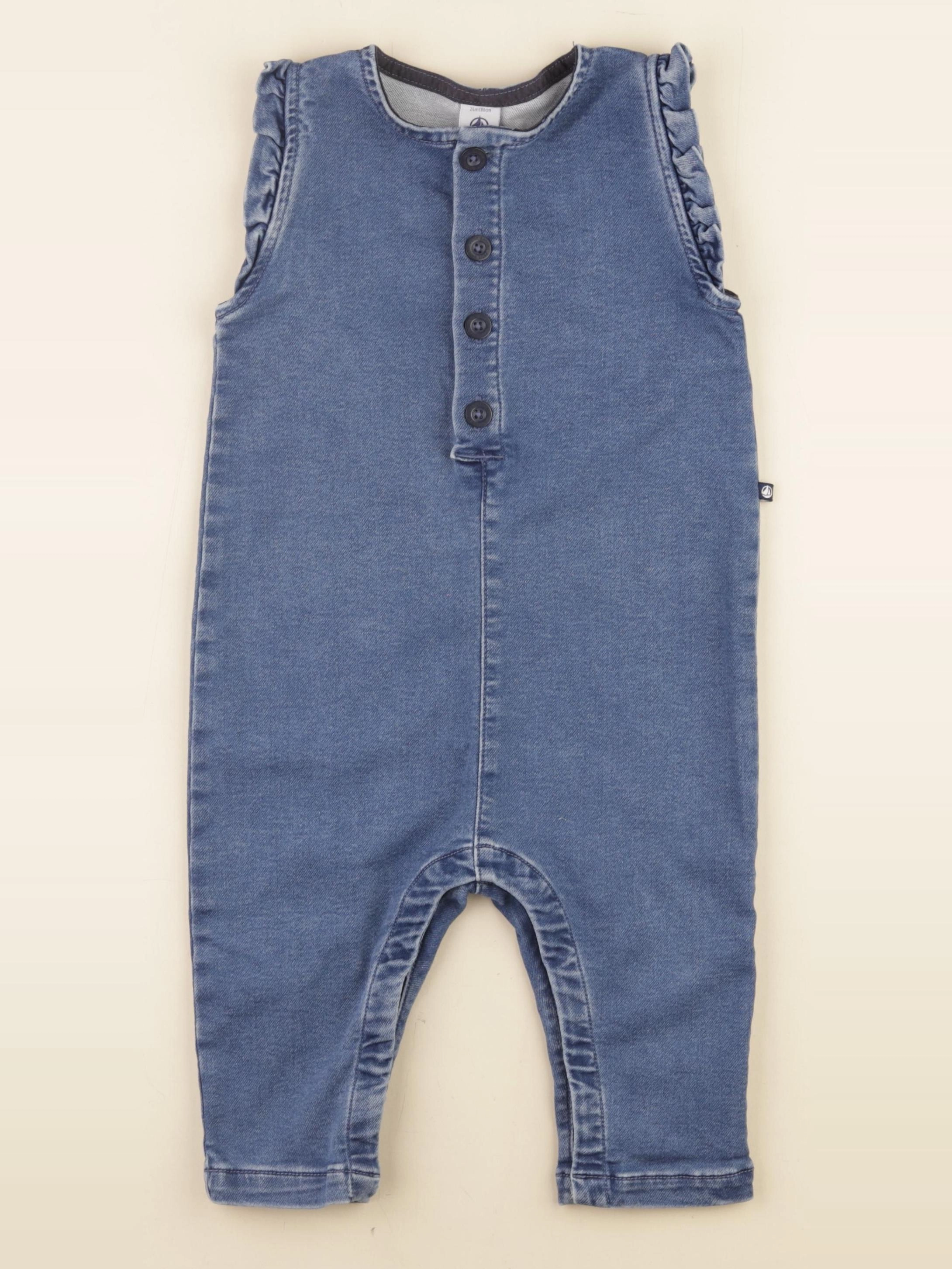 Petit Bateau - combinaison bleu - 24 mois