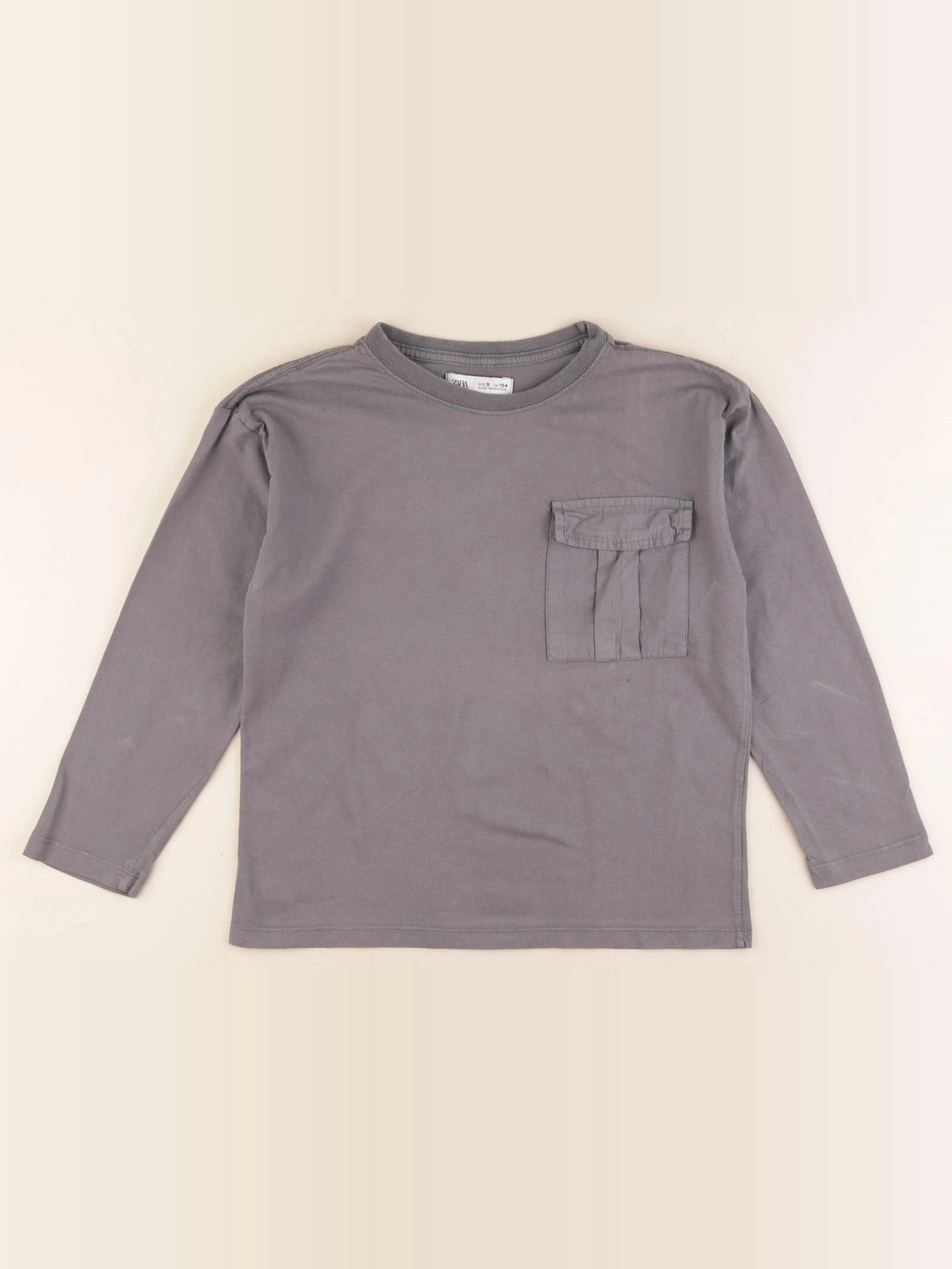 Zara - tee-shirt gris - 9 ans