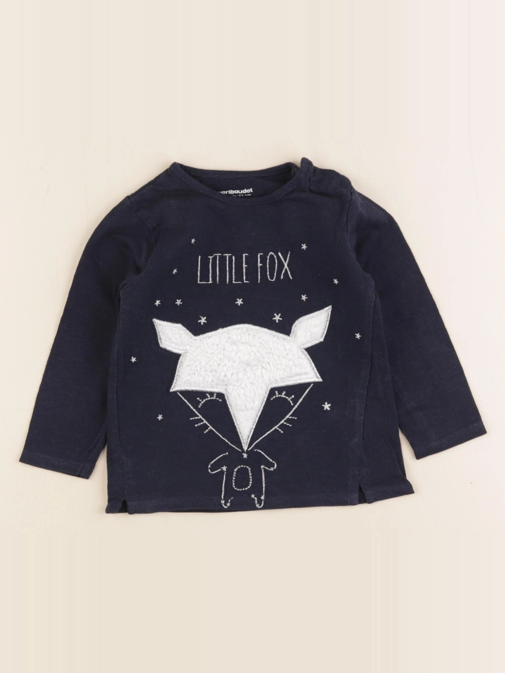 Vertbaudet - tee-shirt bleu - 9 mois