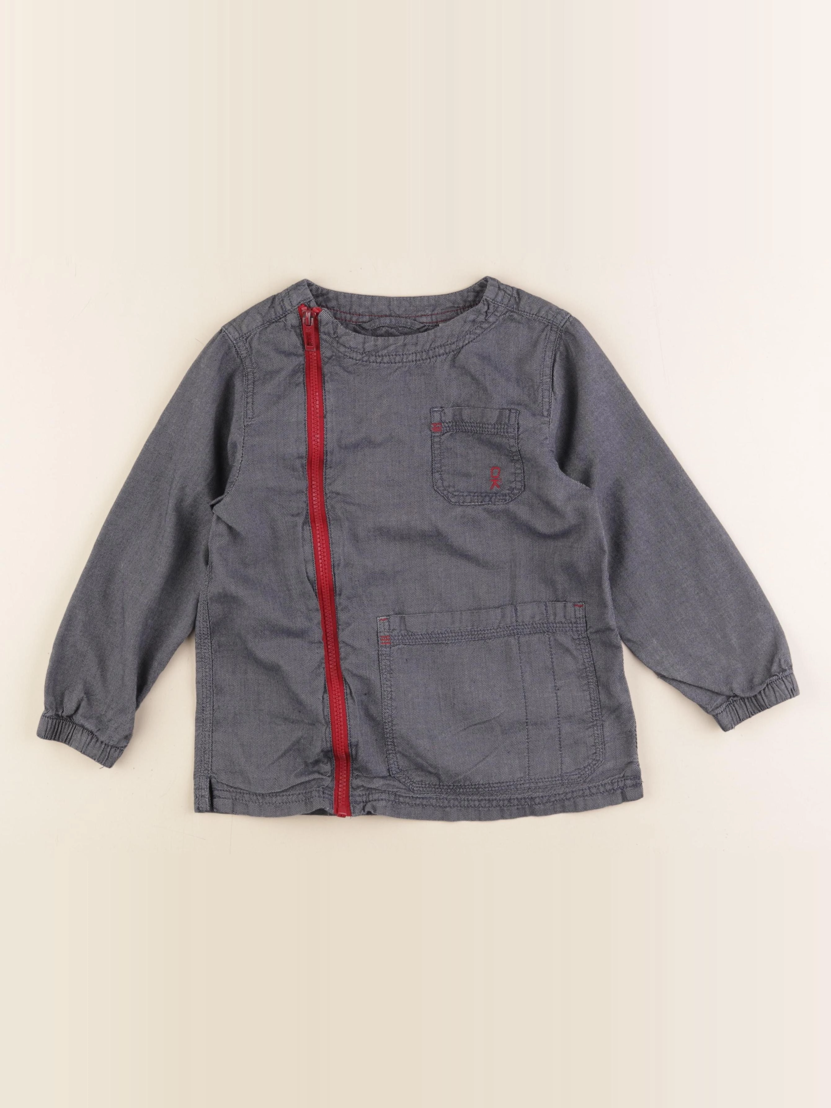 Okaidi - chemise gris - 4/5 ans