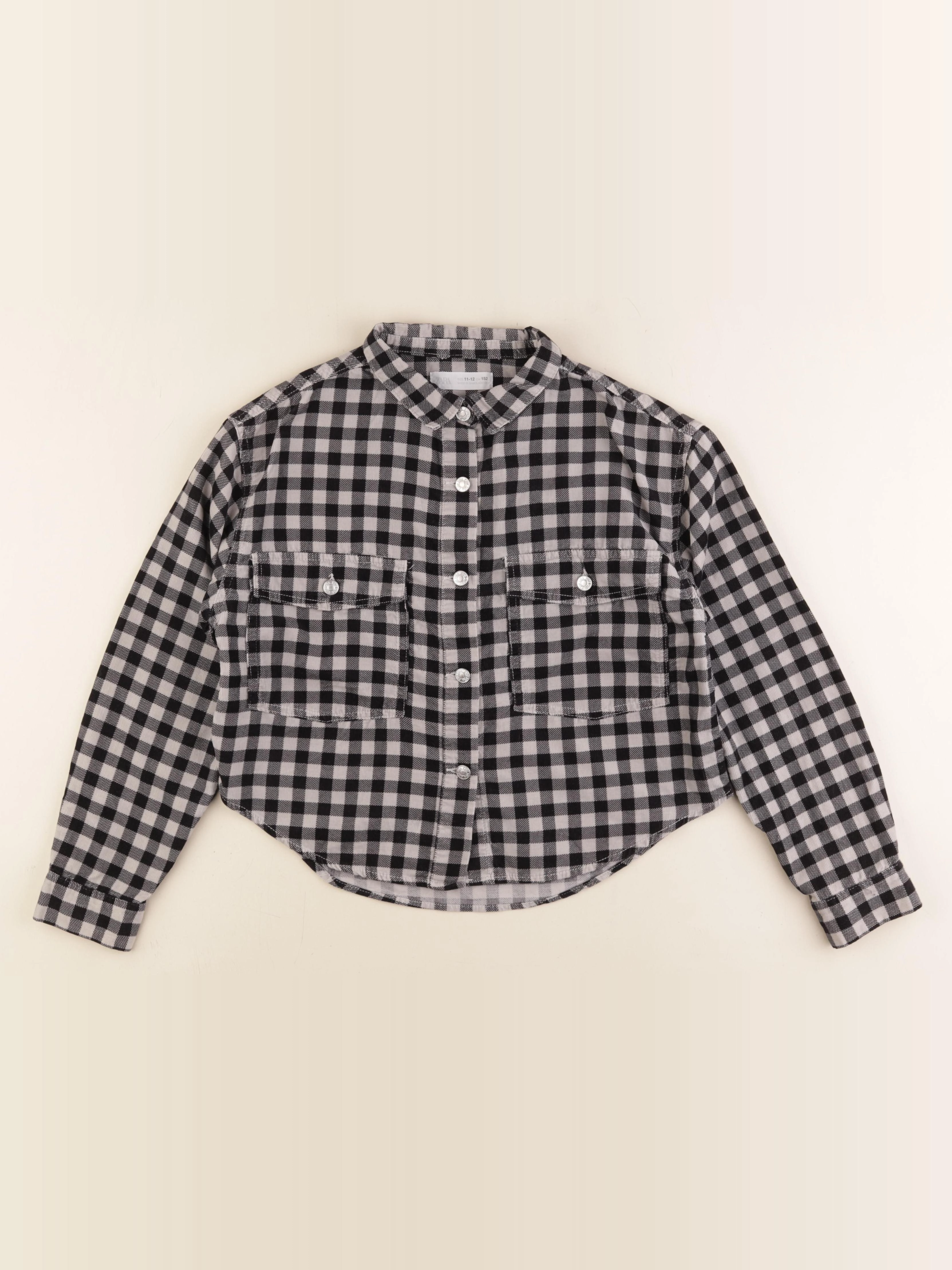 Zara - chemise noir - 11/12 ans