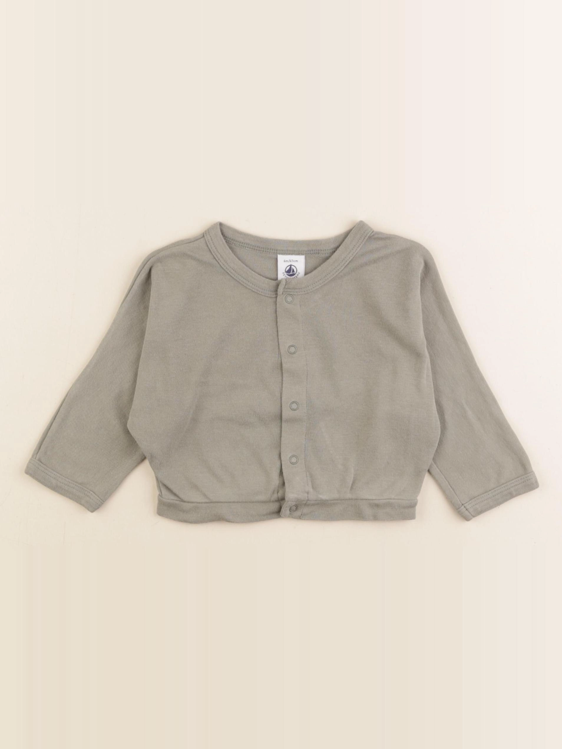 Petit Bateau - tee-shirt vert - 6 mois