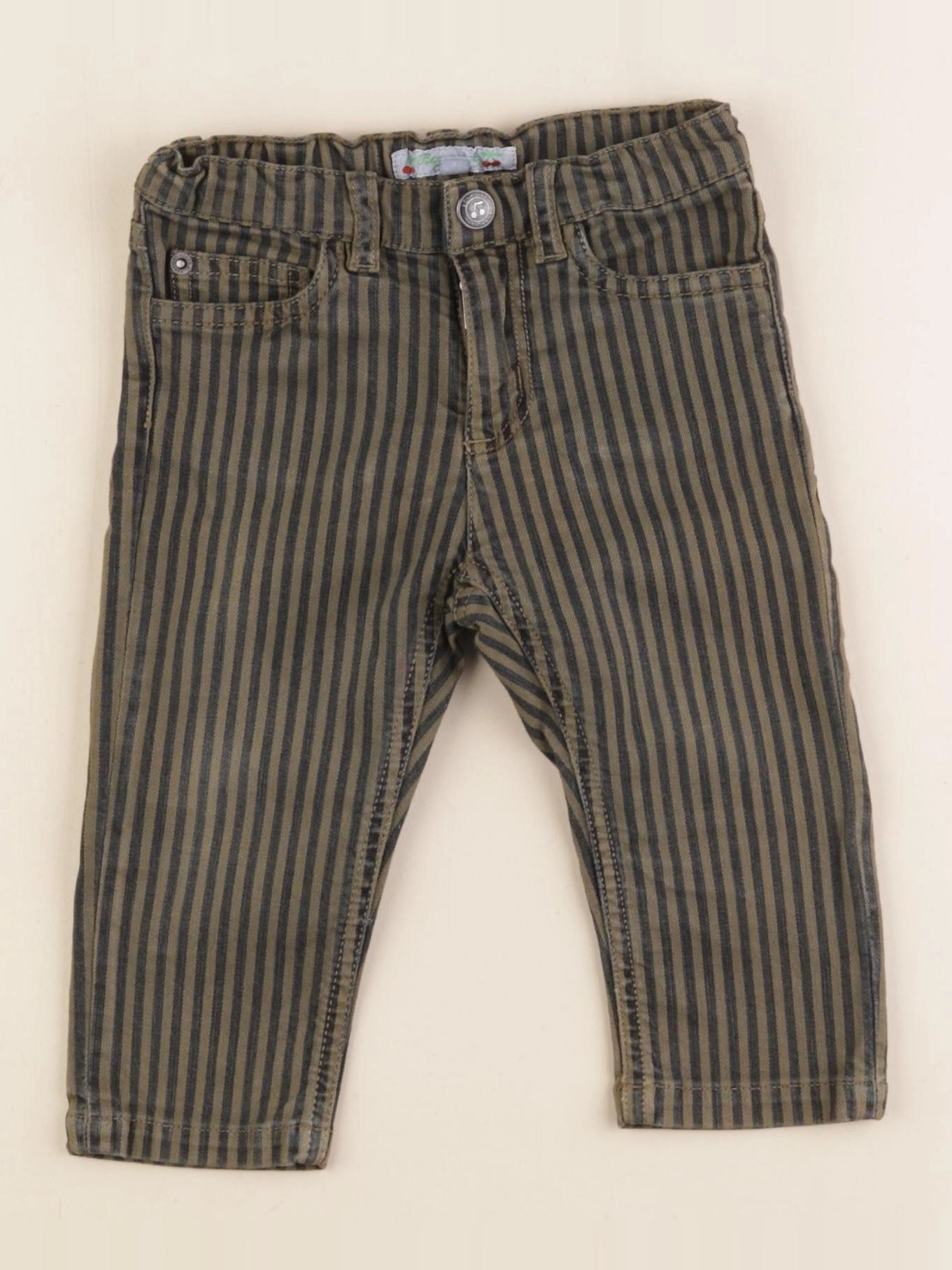 Bonpoint - pantalon noir, vert - 12 mois