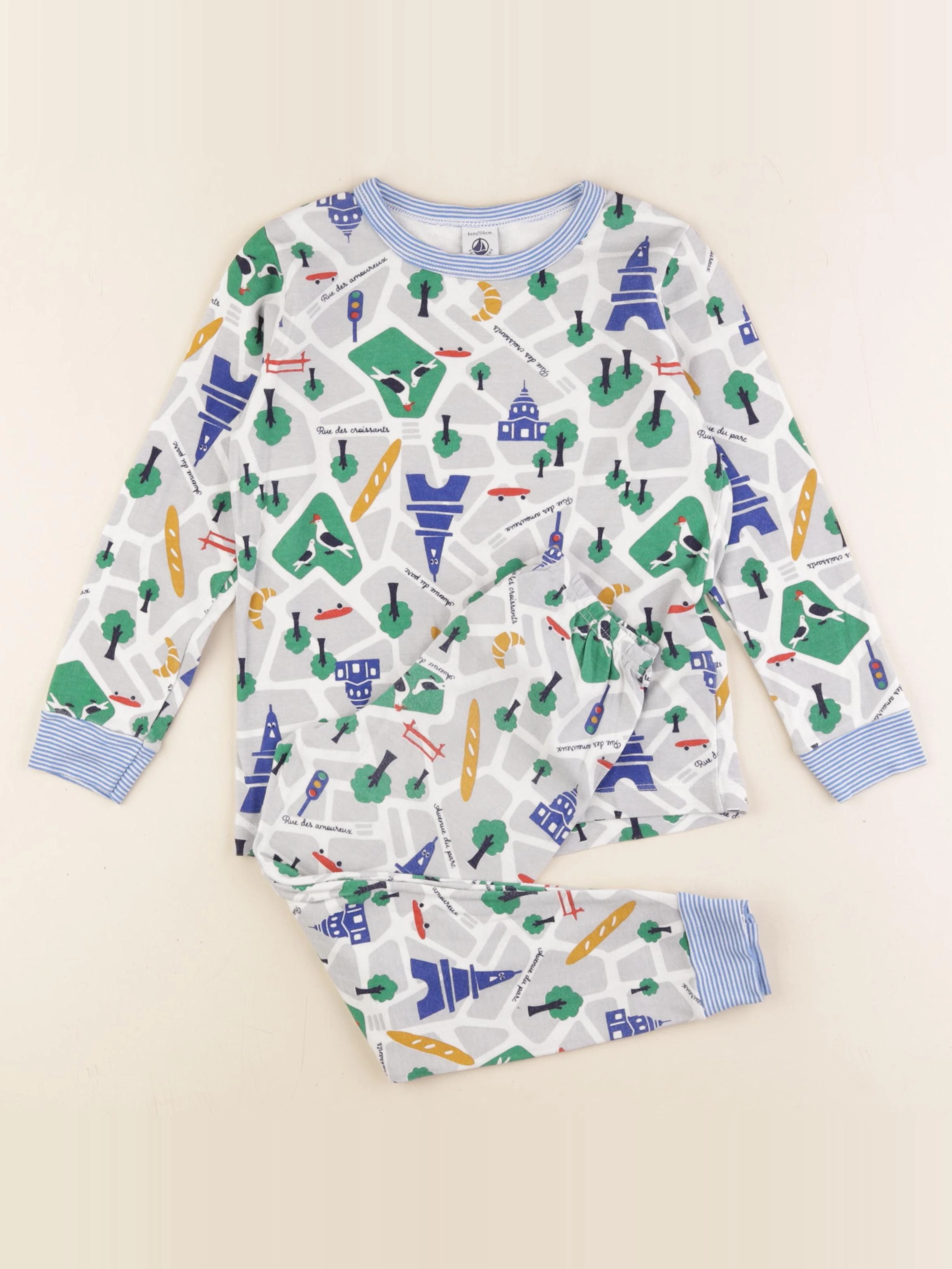 Petit Bateau - pyjama coton multicolore - 6 ans