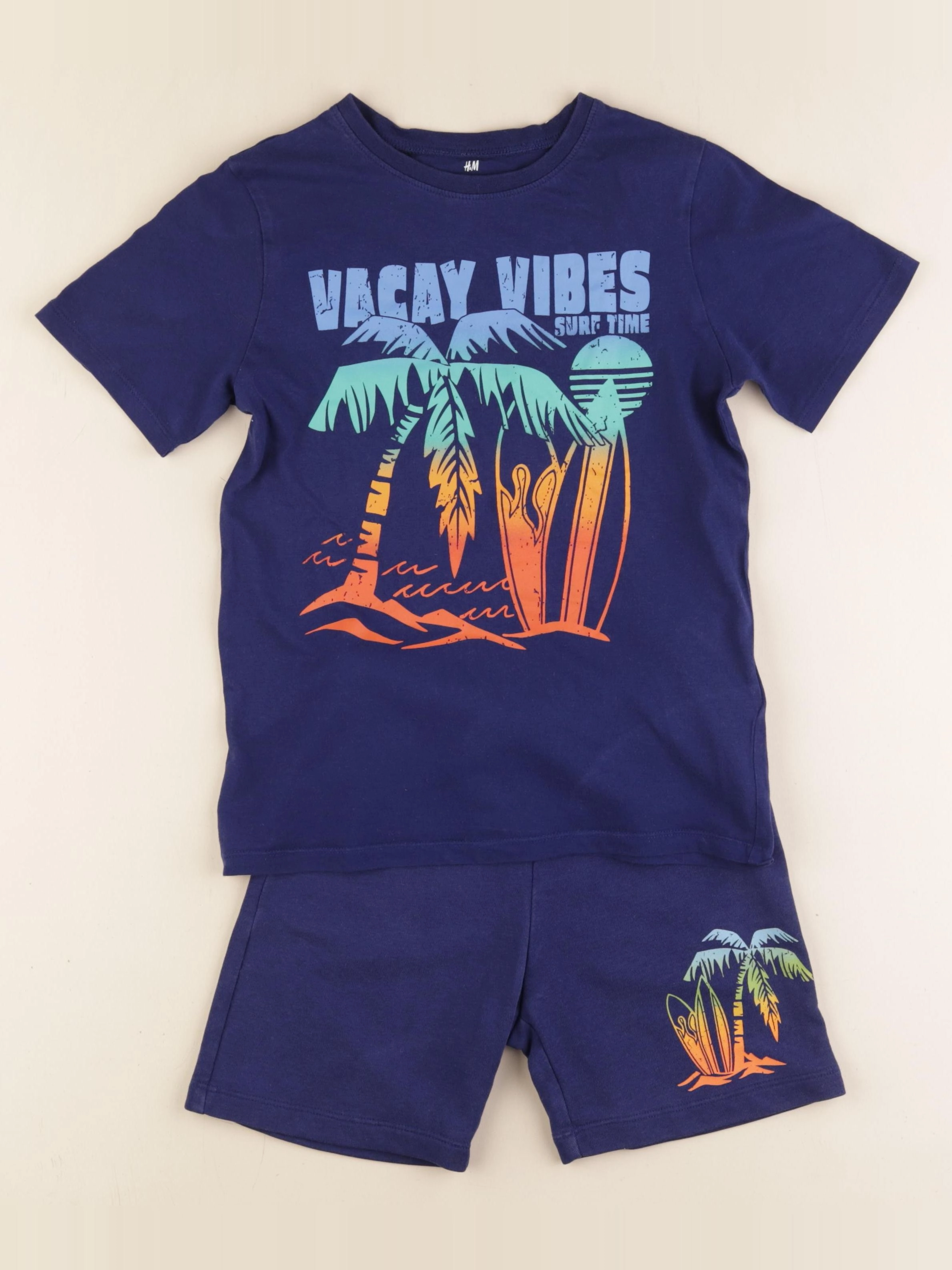 H&M - ensemble bleu - 6/8 ans