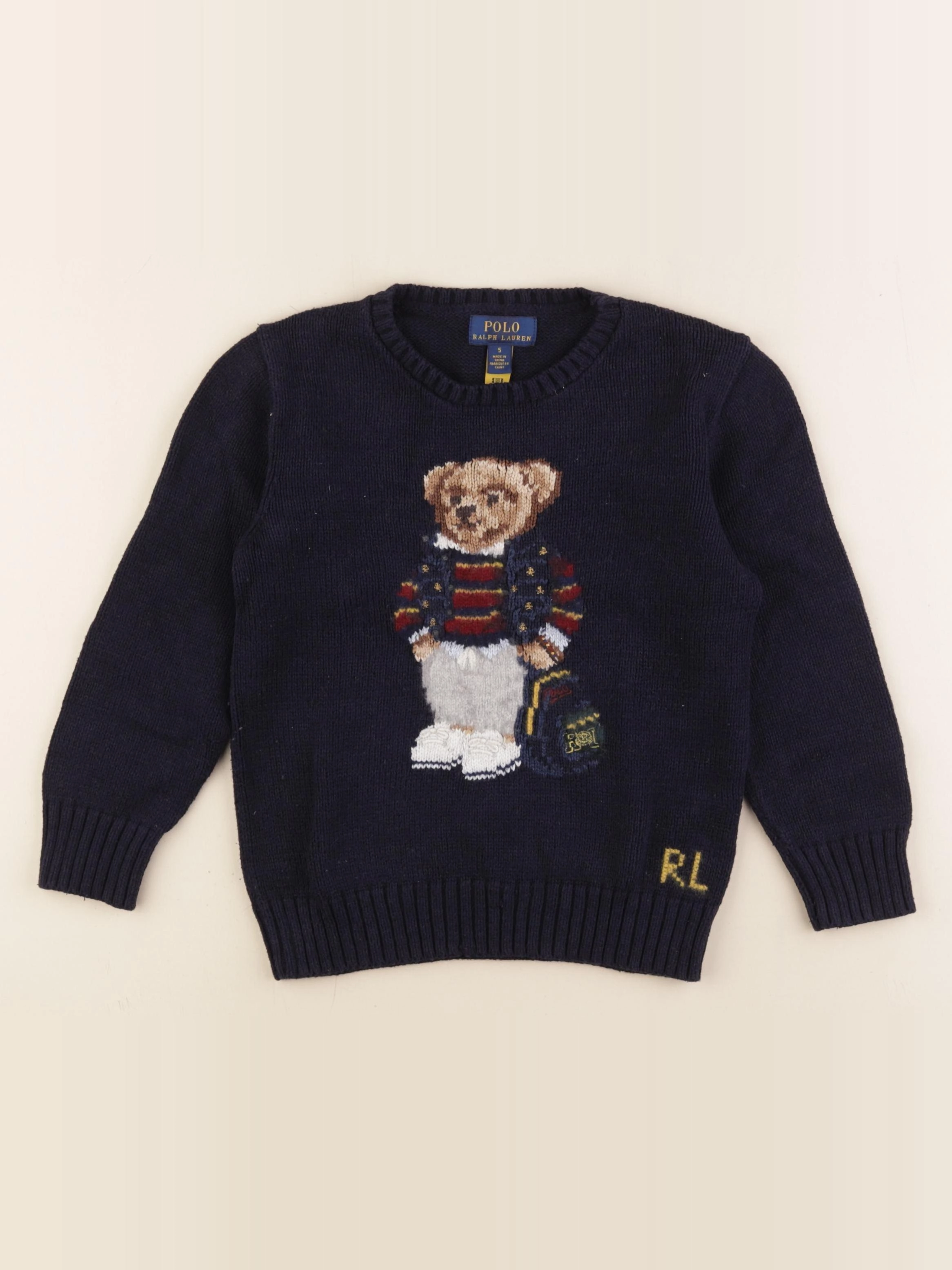 Ralph Lauren - pull bleu - 5 ans