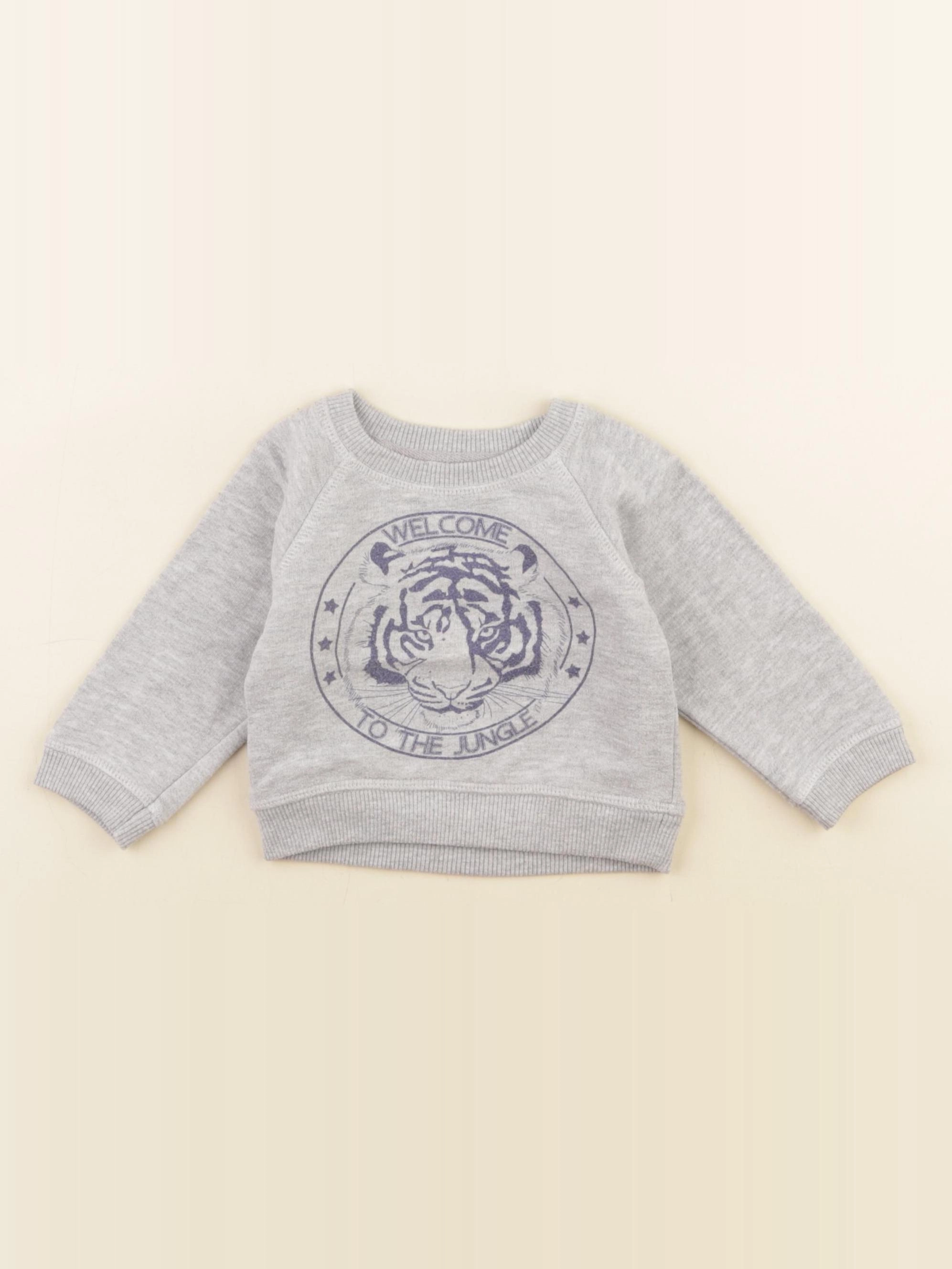 Louis Louise - sweat gris - 6 mois