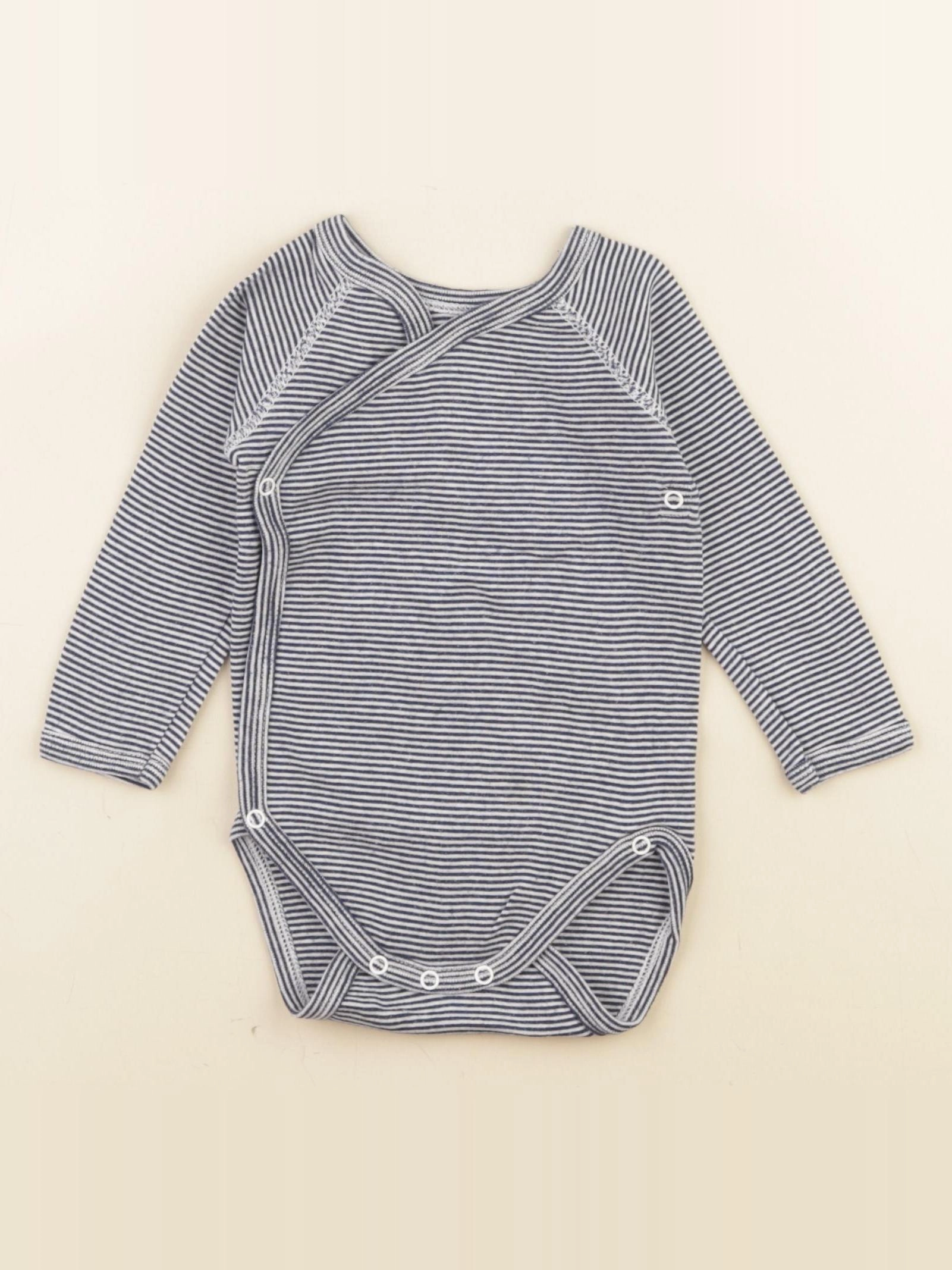 Petit Bateau - body bleu - 6 mois