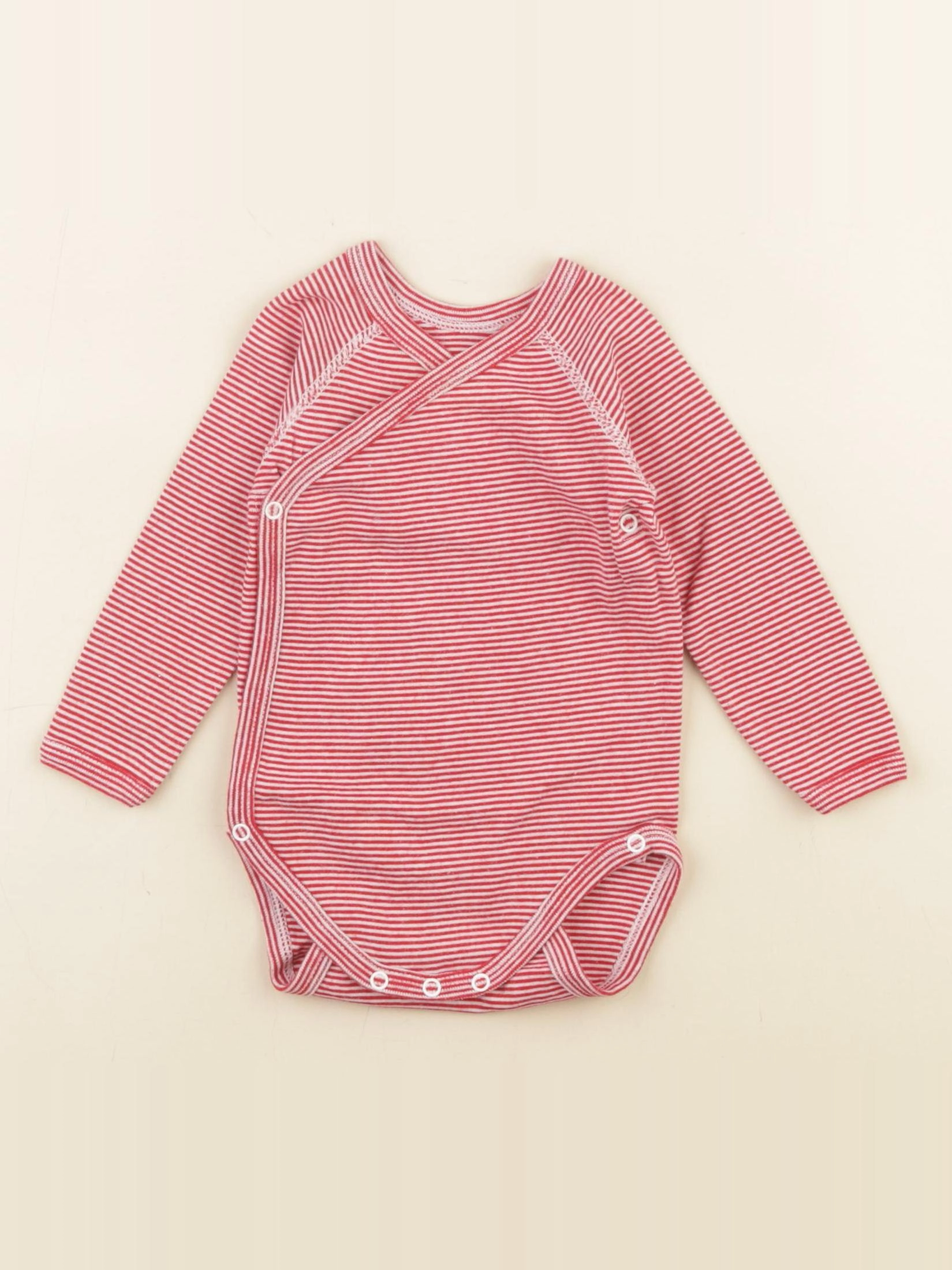 Petit Bateau - body rouge - 6 mois