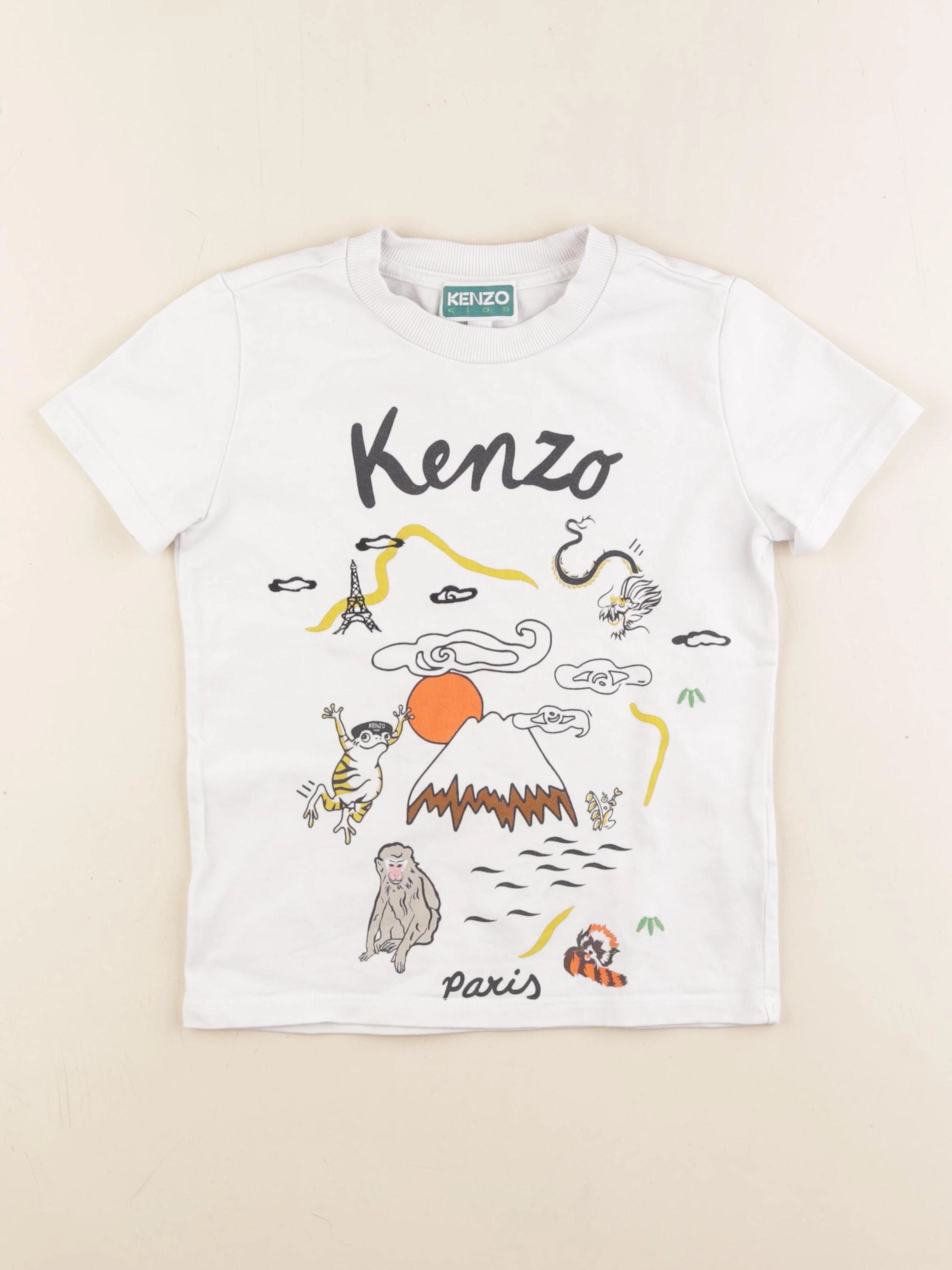 Kenzo - tee-shirt blanc - 5 ans