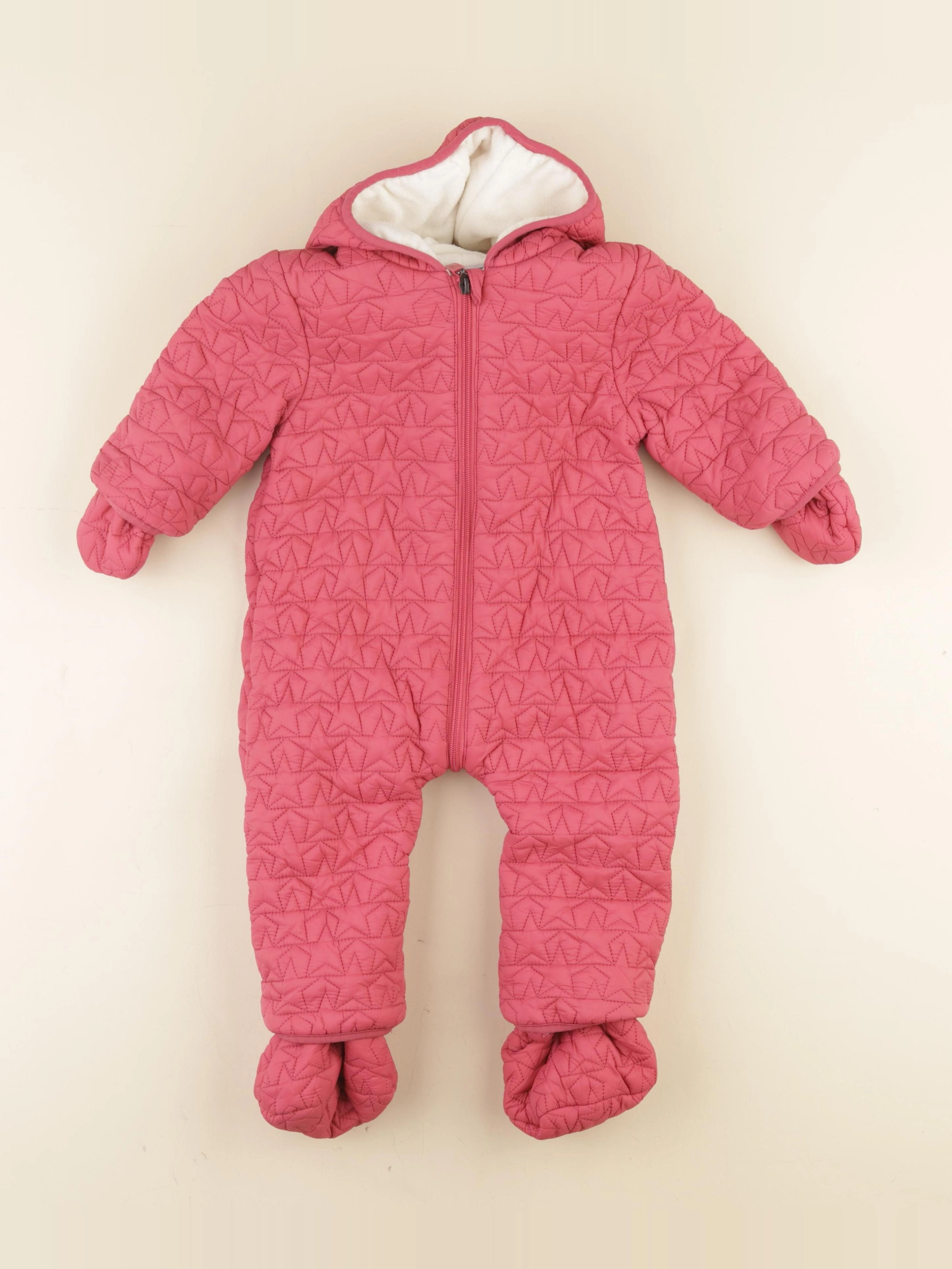 Vertbaudet - combi-pilote rose - 12 mois