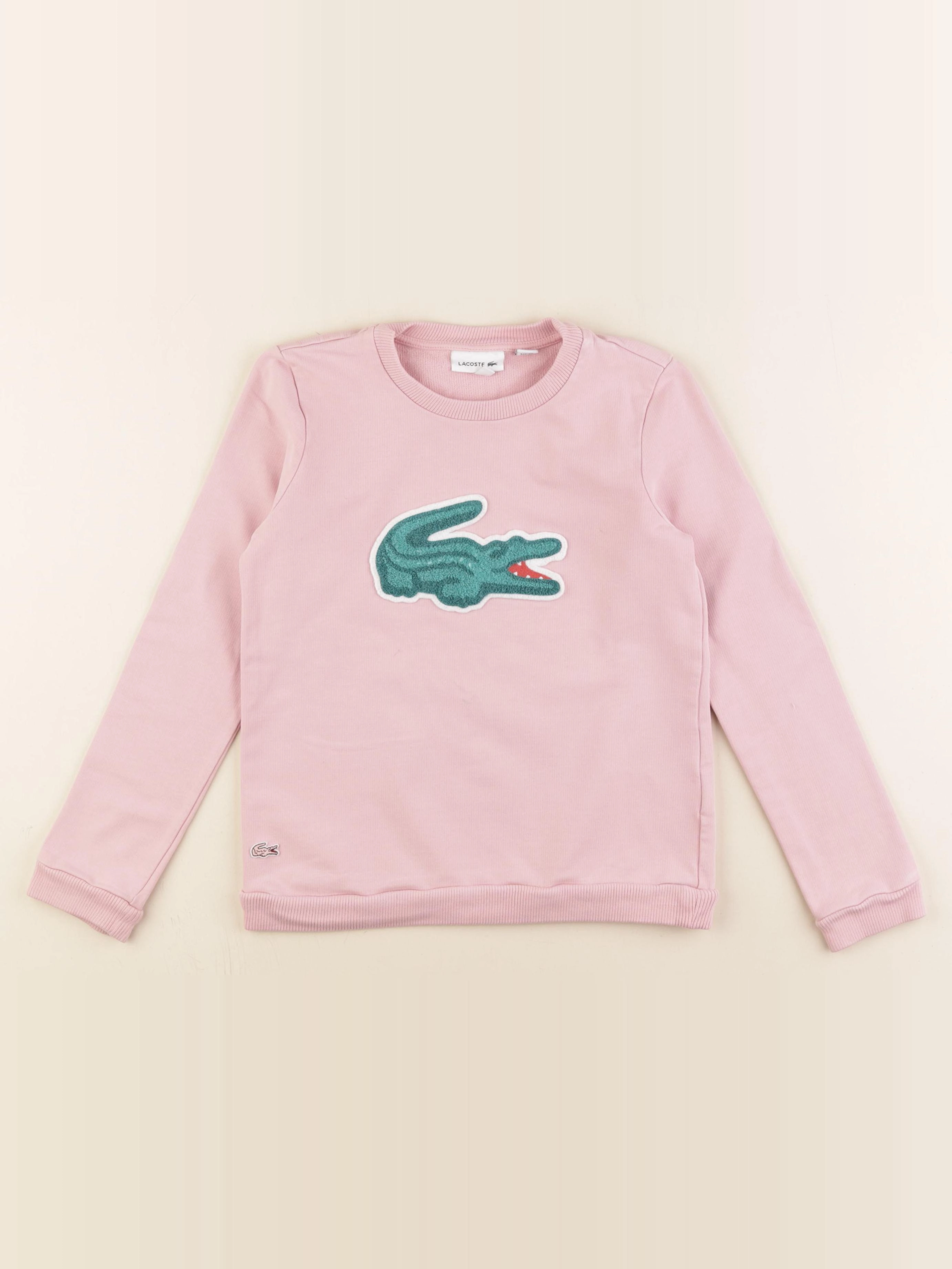 Lacoste - sweat rose - 8 ans