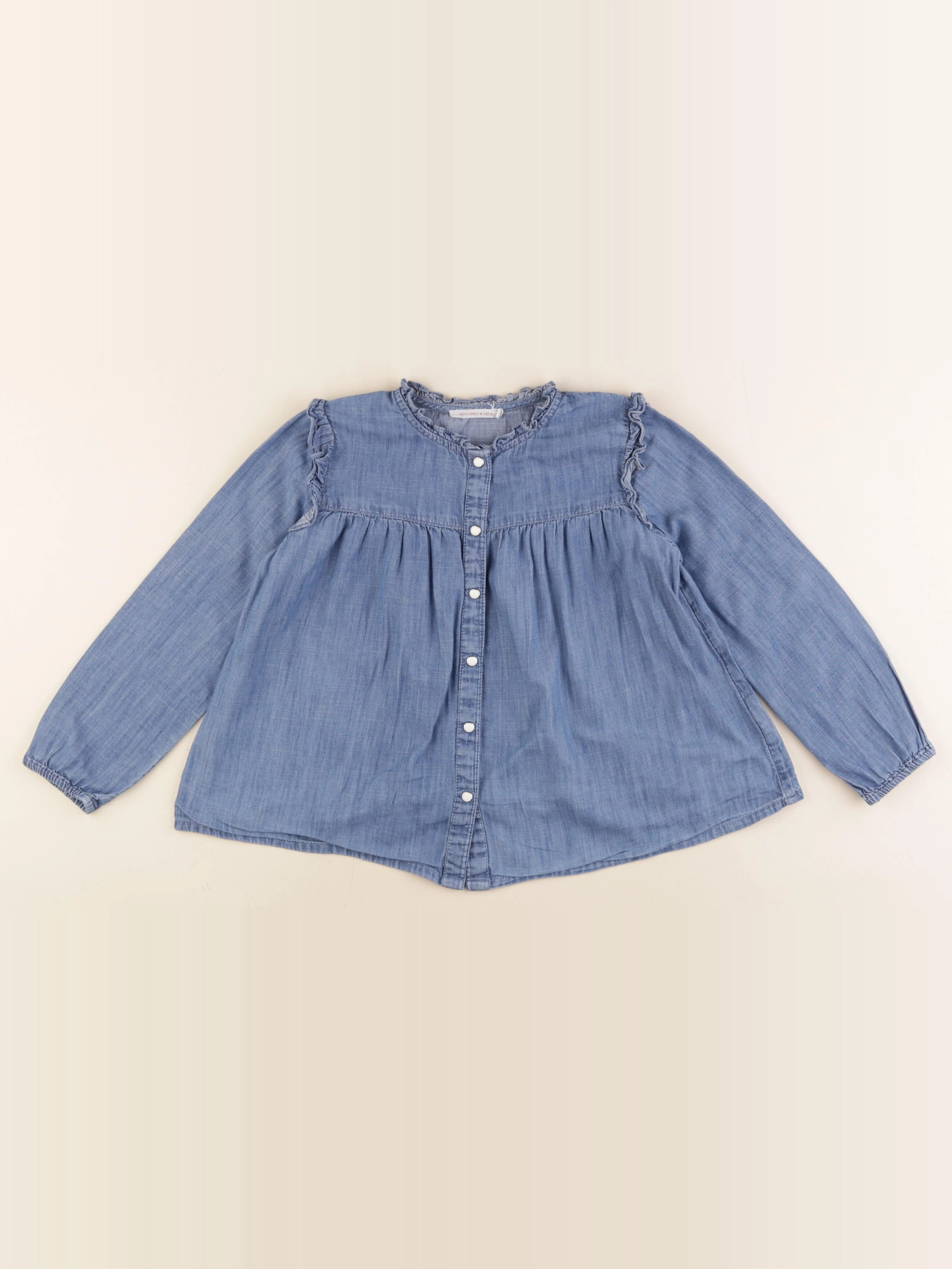 Monoprix - blouse bleu - 8 ans