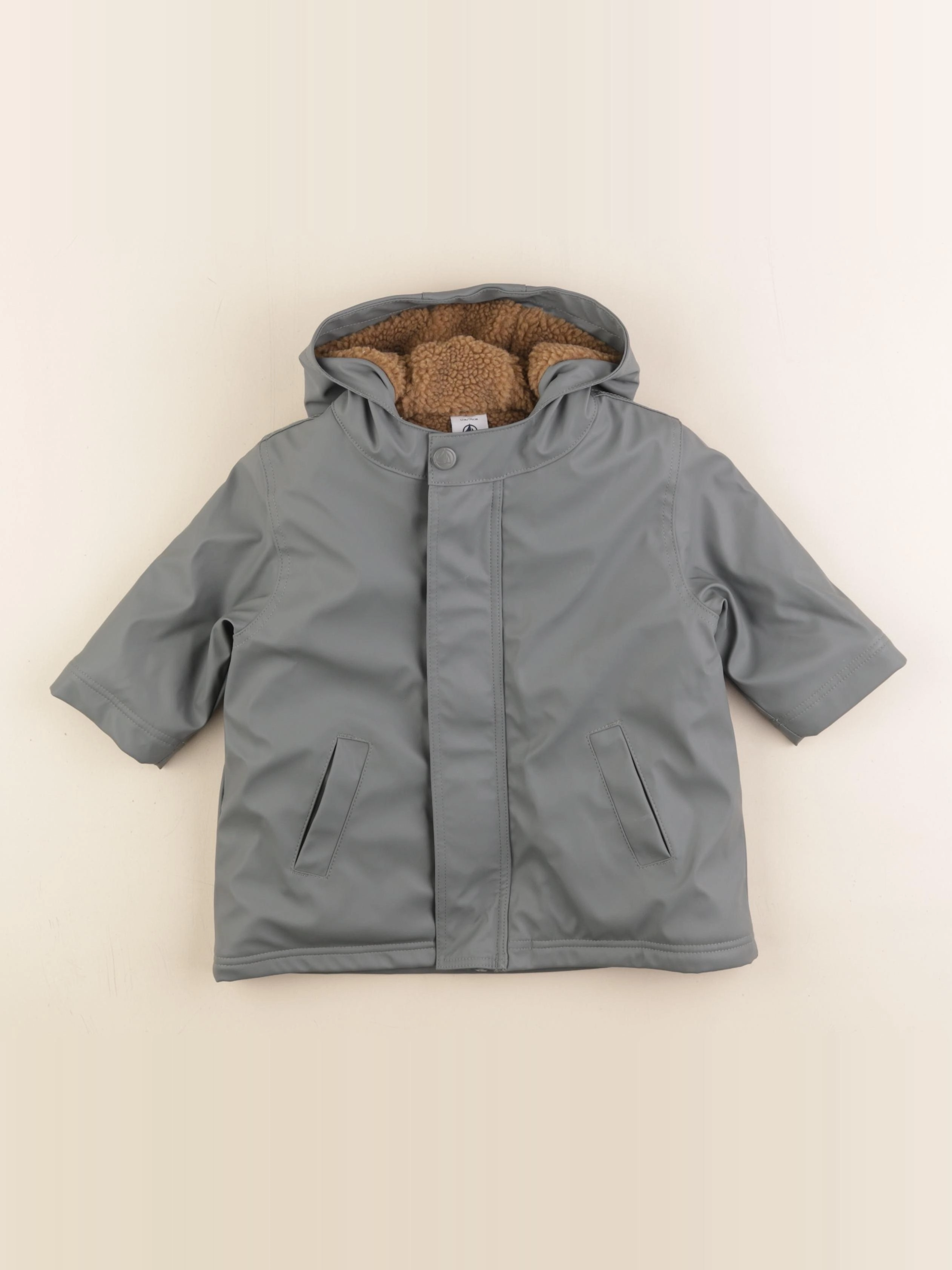 Petit Bateau - imperméable vert - 12 mois