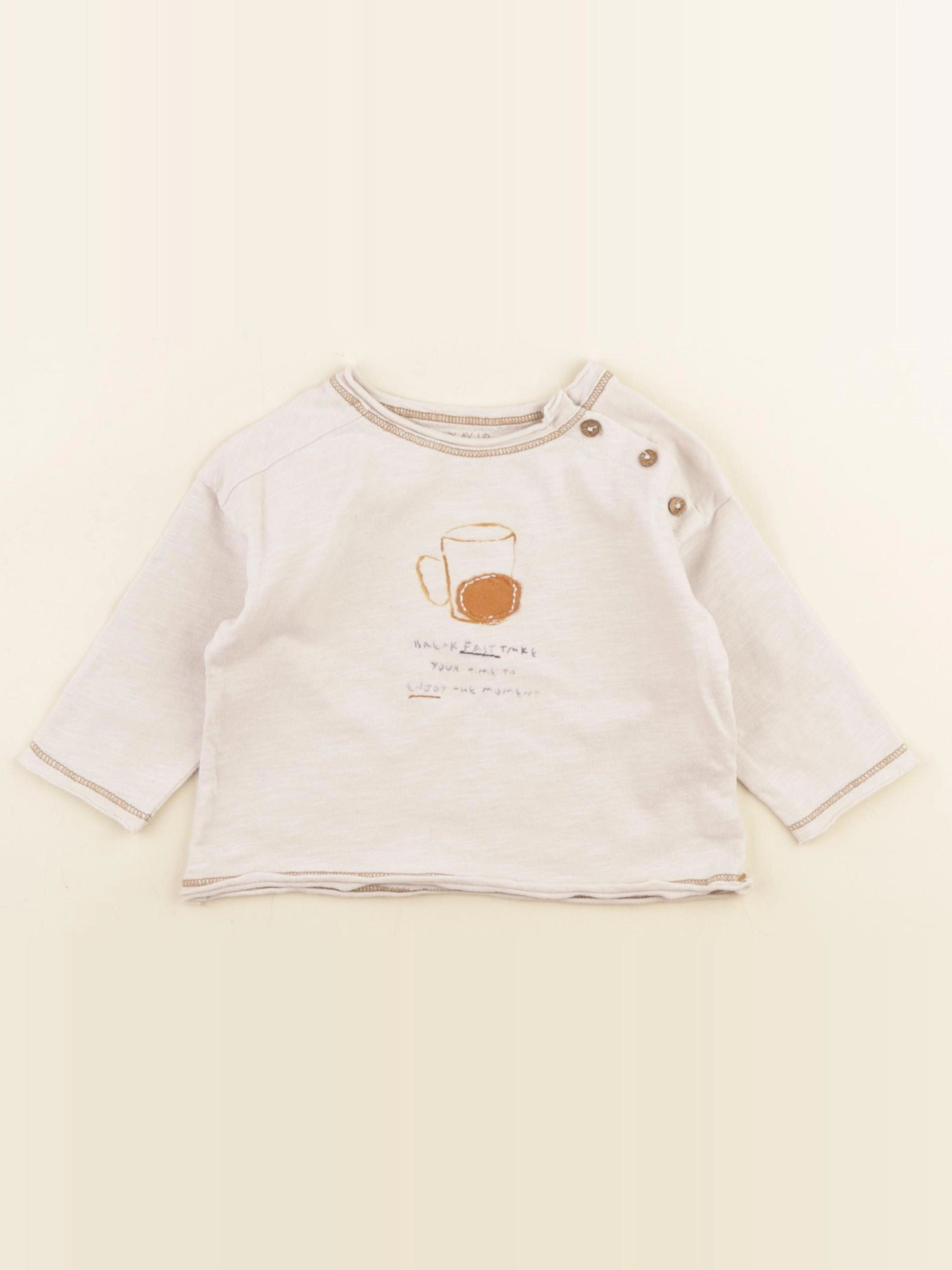 Play Up - tee-shirt beige - 3 mois